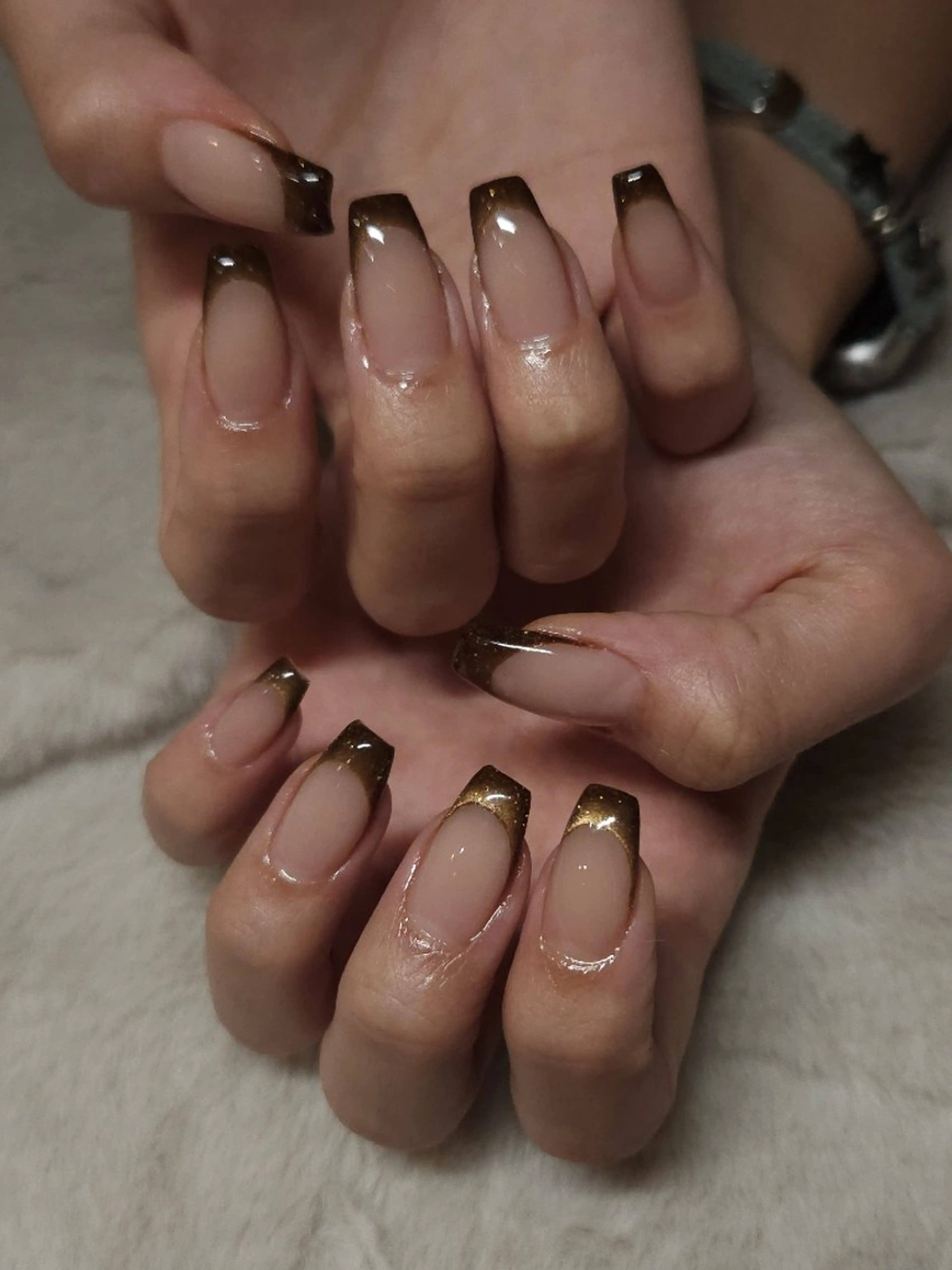 ネイル フレンチネイル ジェルネイル マグネットネイル ハンドネイル mukuby_ manamiのネイルデザイン