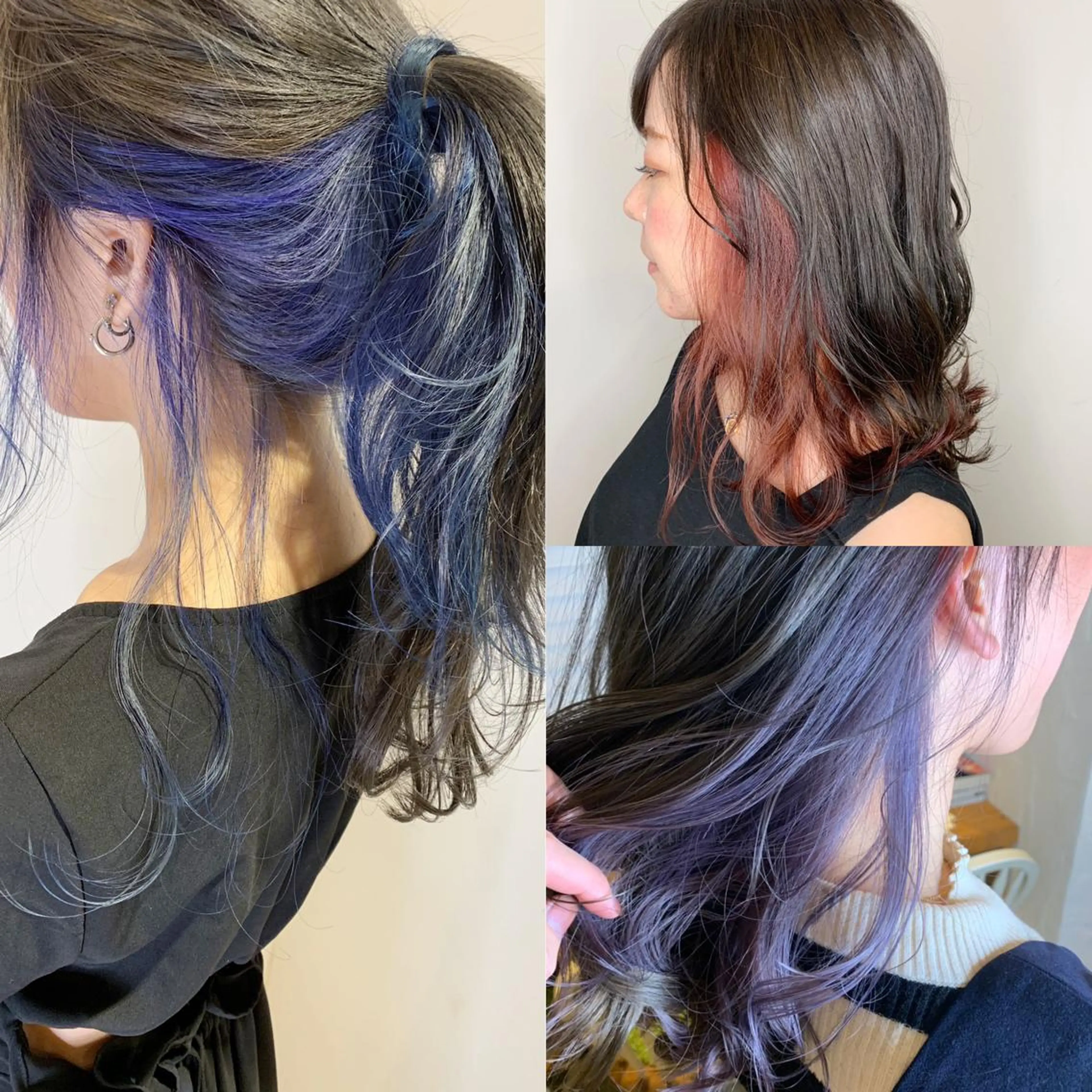 セミロング カラー ヘアカラー エクステ KAZUMAのヘアスタイル
