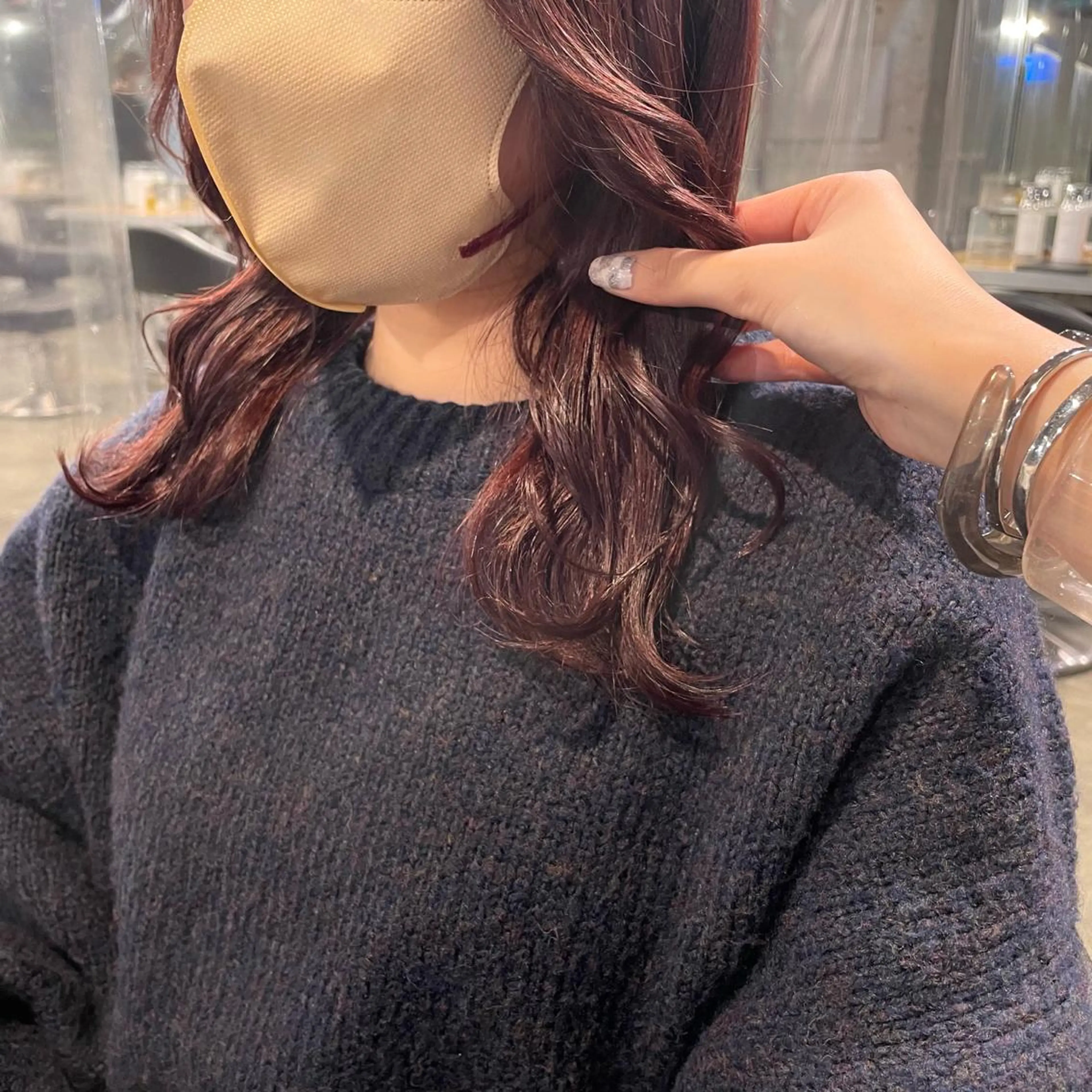 セミロング カラー パーマ ヘアアレンジ メンズ キッズ ネイル マツエク・マツパ アイブロウ 透明感カラー・レイヤ ー🎀amika🎀のヘアスタイル