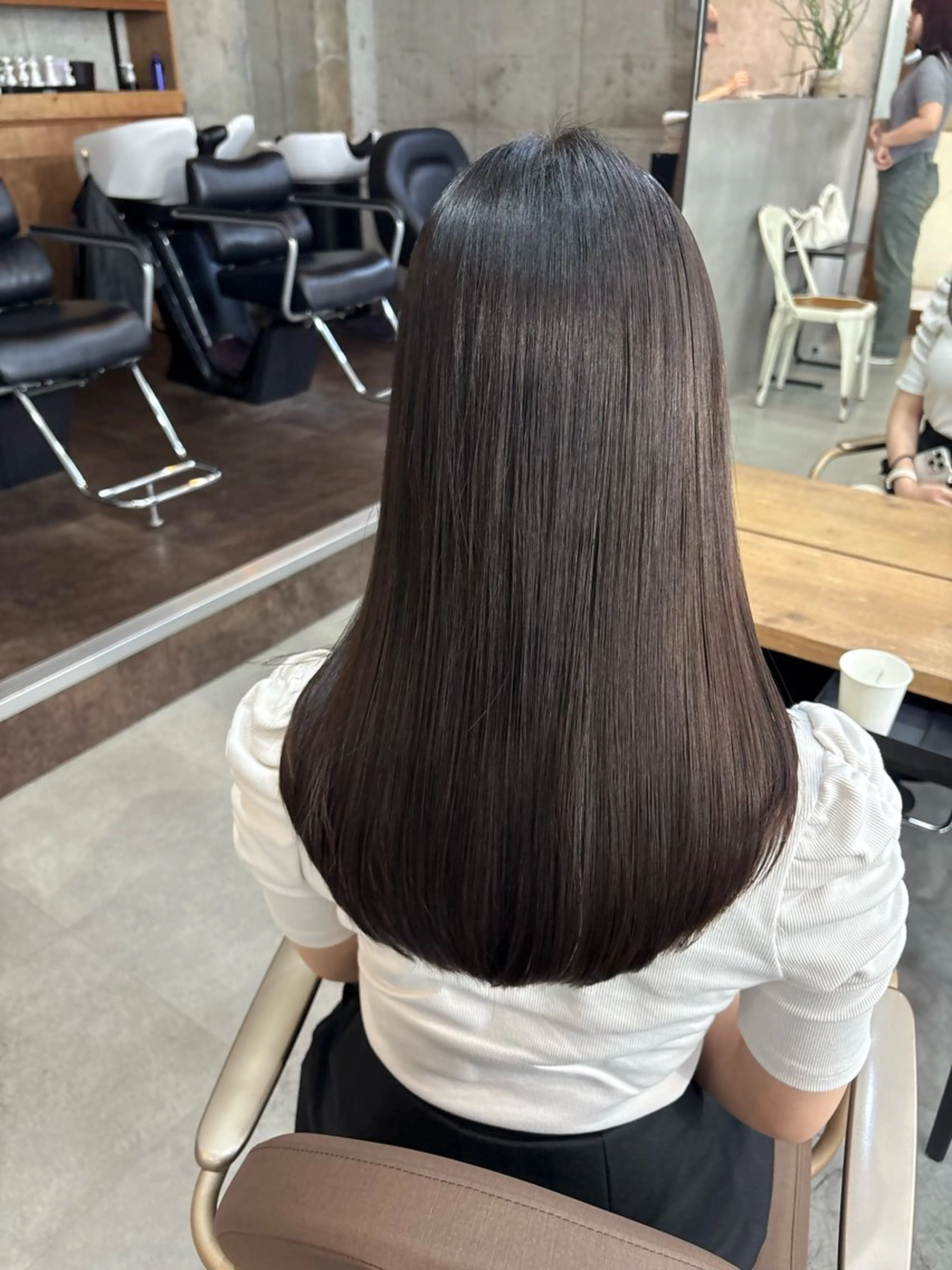 ロング 縮毛矯正 髪質改善／縮毛矯正 関根青葉のヘアスタイル