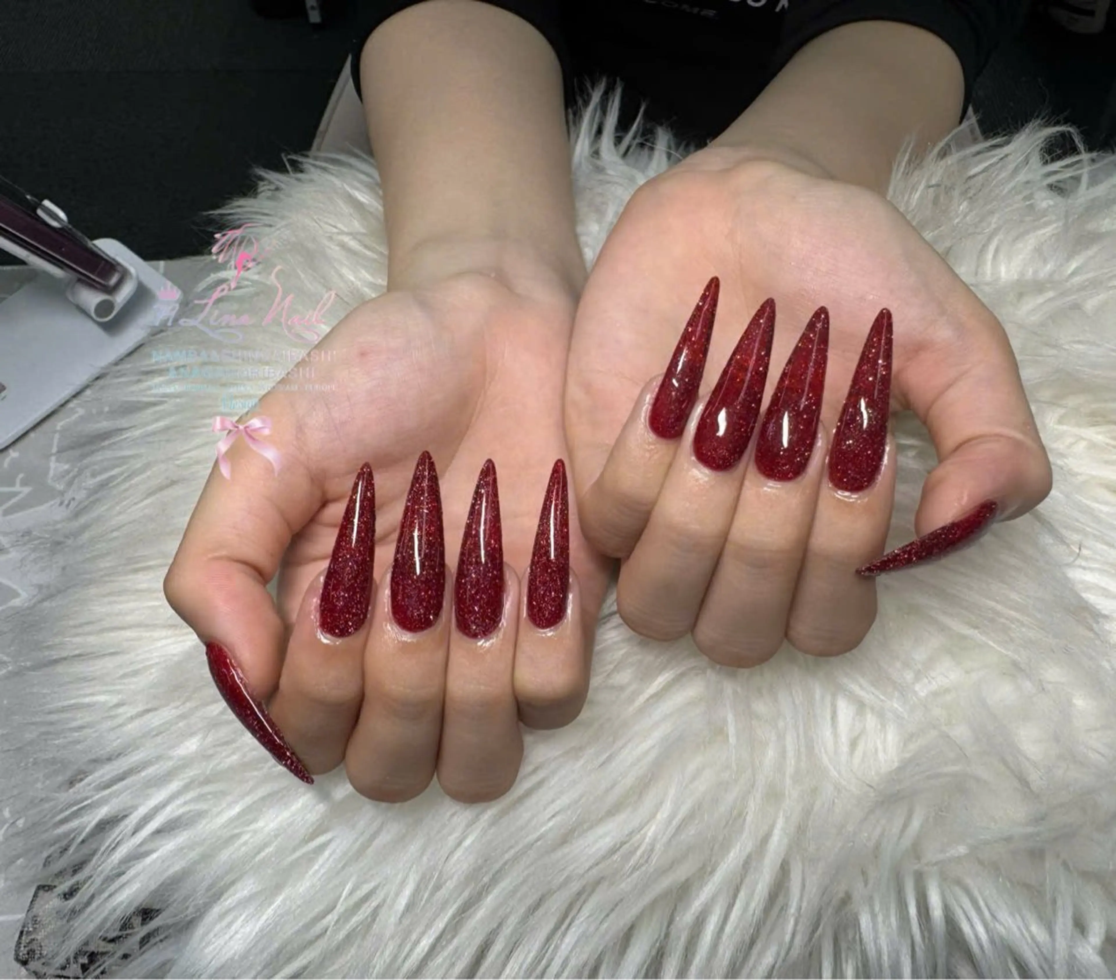ネイル チークネイル 桜ネイル フラッシュネイル フットネイル ジェルネイル ハンドネイル リナネイル アメ村心斎橋店のネイルデザイン