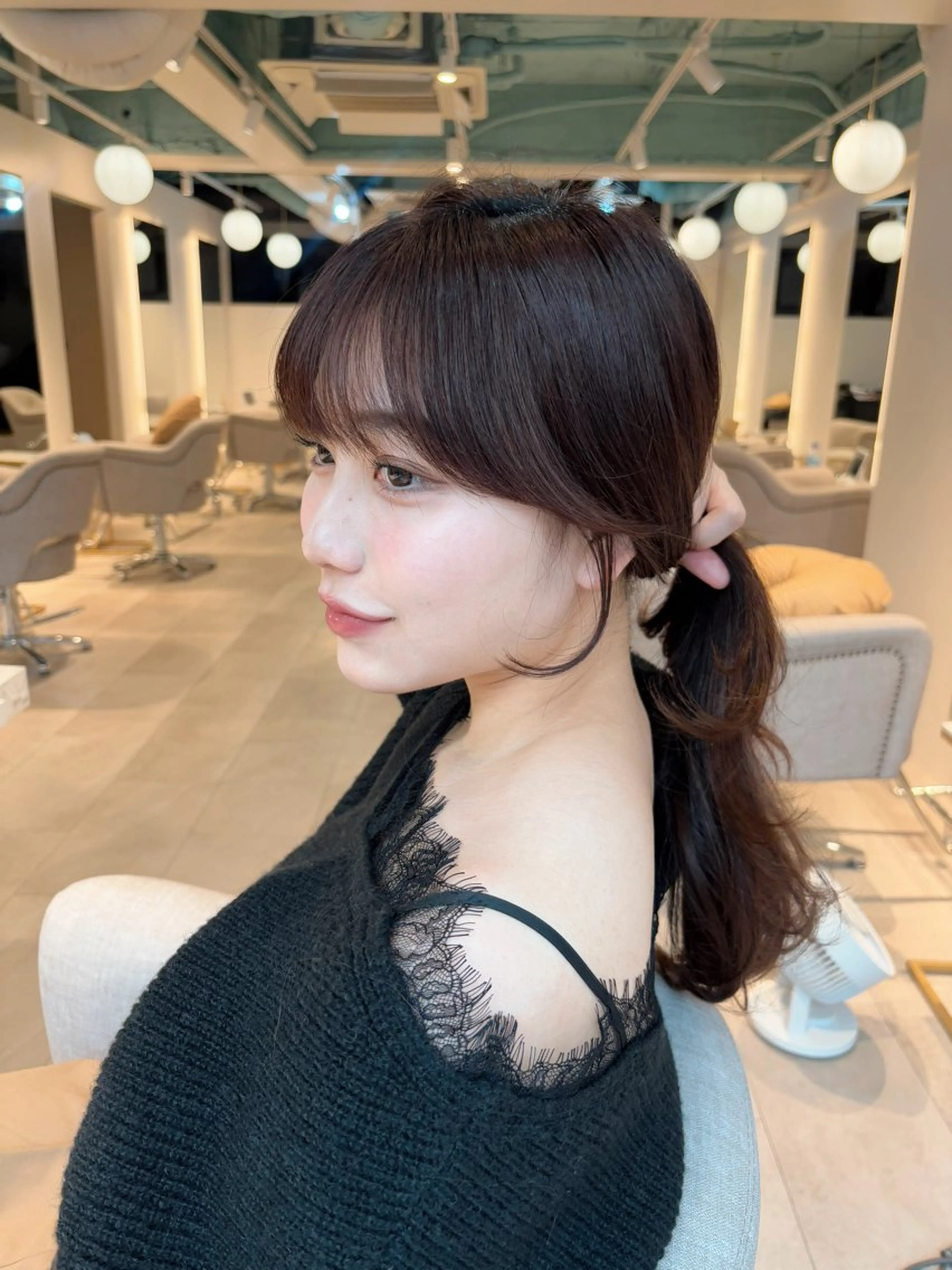 ロング 顔周りカット ヘアカラー レイヤーカット/ 透明感カラー🤍楓のヘアスタイル