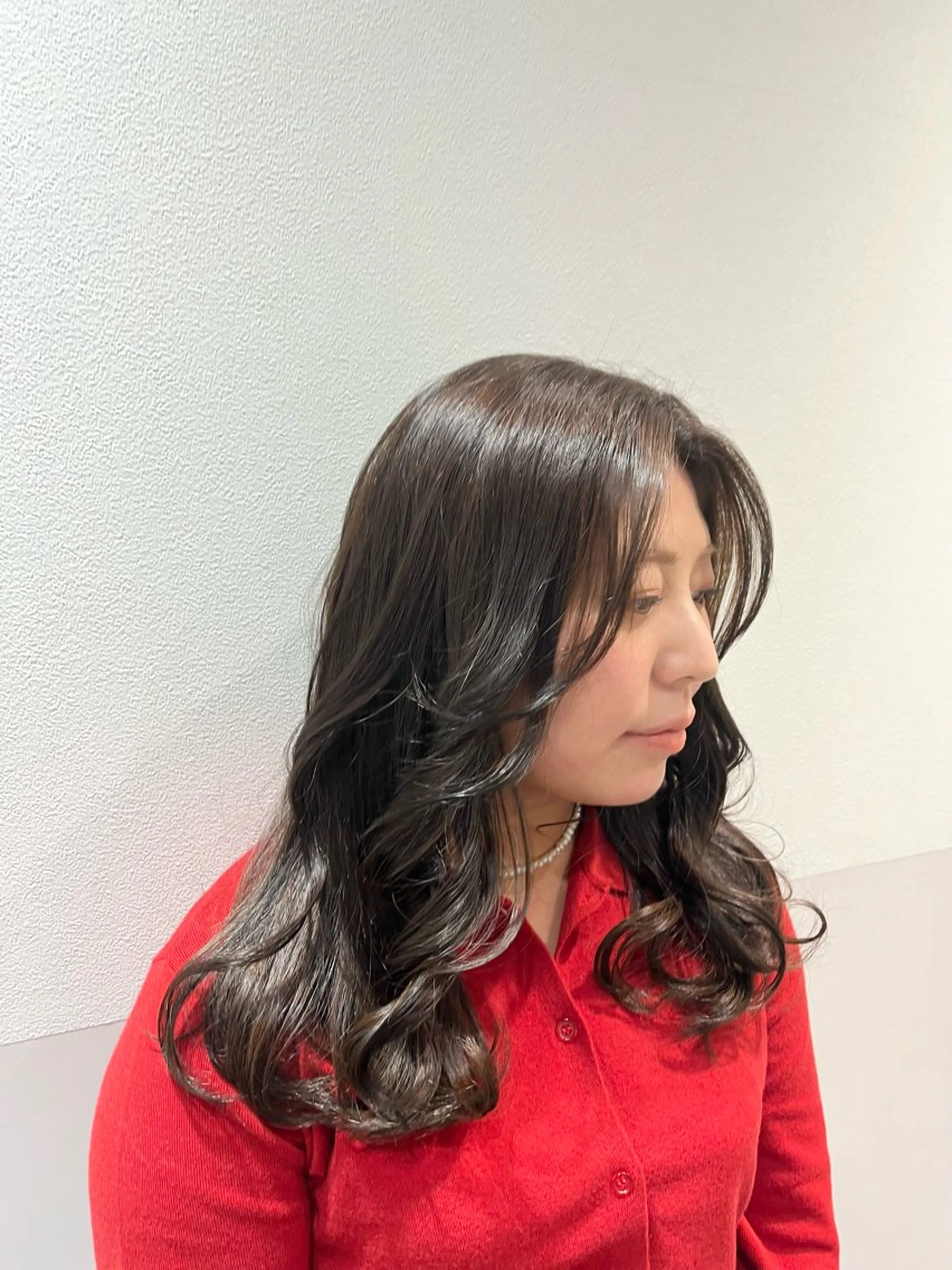 ロング 縮毛矯正 ヘアカラー トリートメント 大宮レイヤーカット× 透明感カラー　rioのヘアスタイル