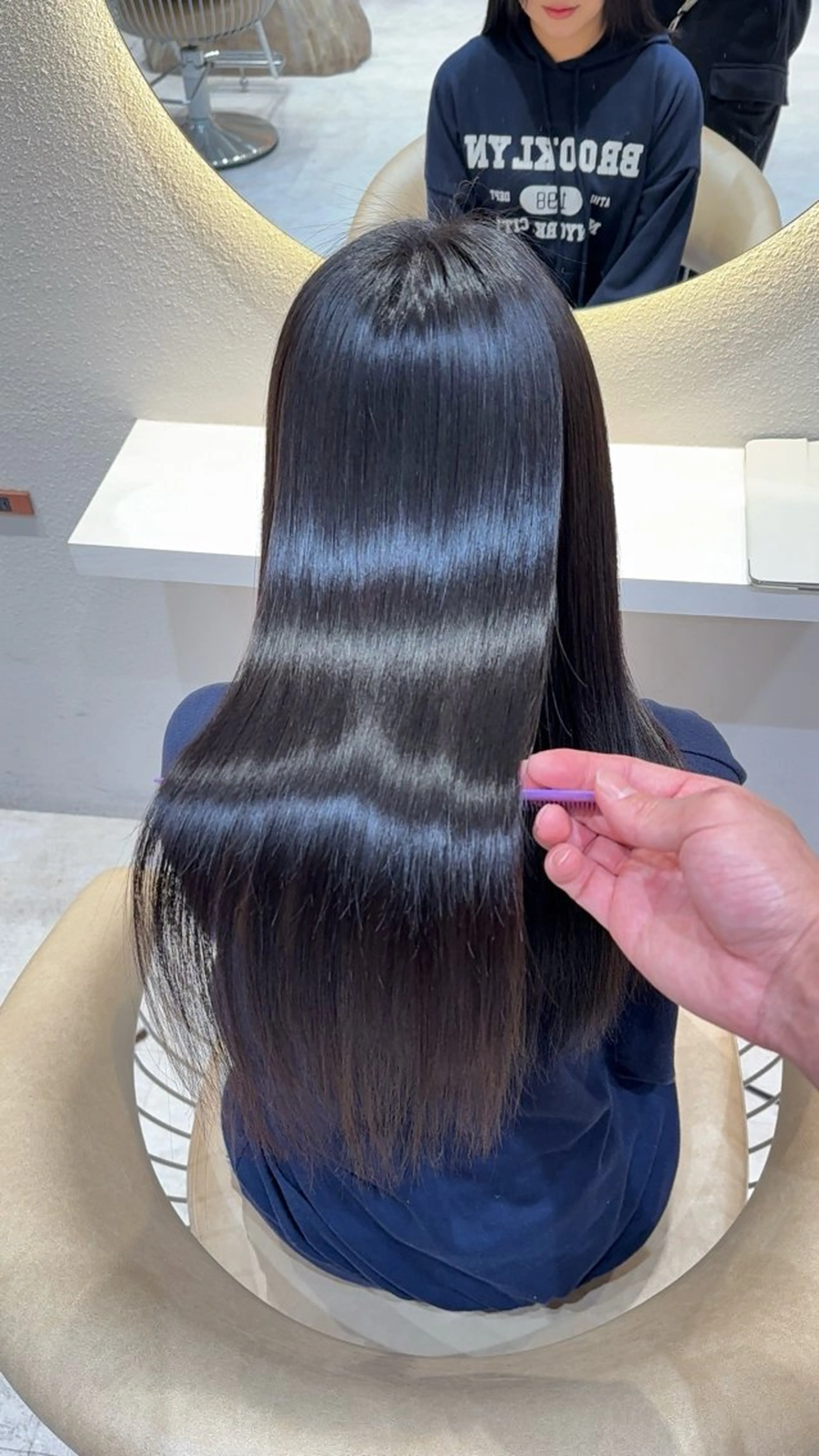 セミロング カラー カット ヘアカラー 縮毛矯正 レイヤー❣️縮毛矯 川村利幸のヘアスタイル