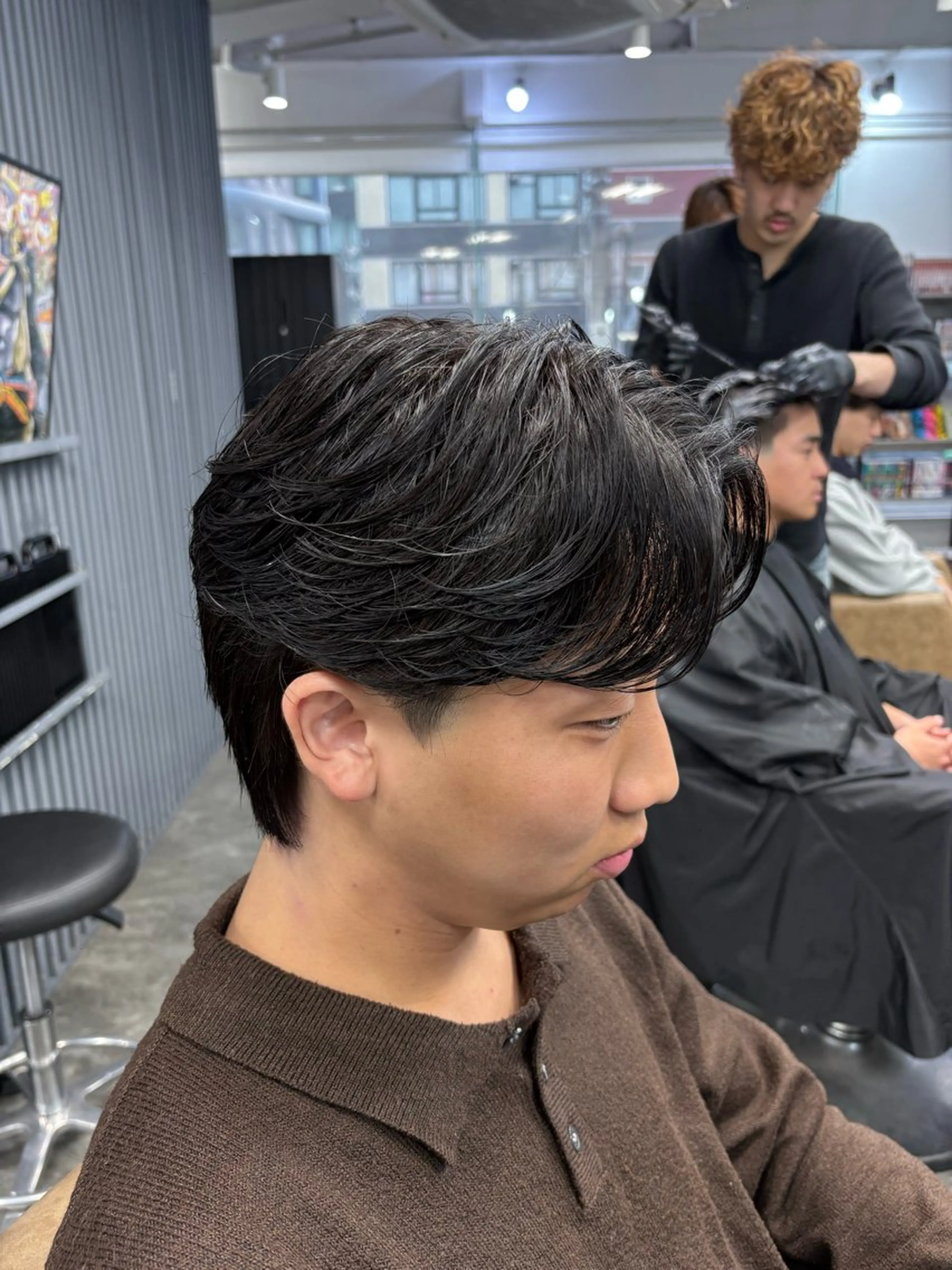 パーマ メンズ カット パーマ ニュアンス/シャドウ /韓国系/梅田茶屋町のヘアスタイル