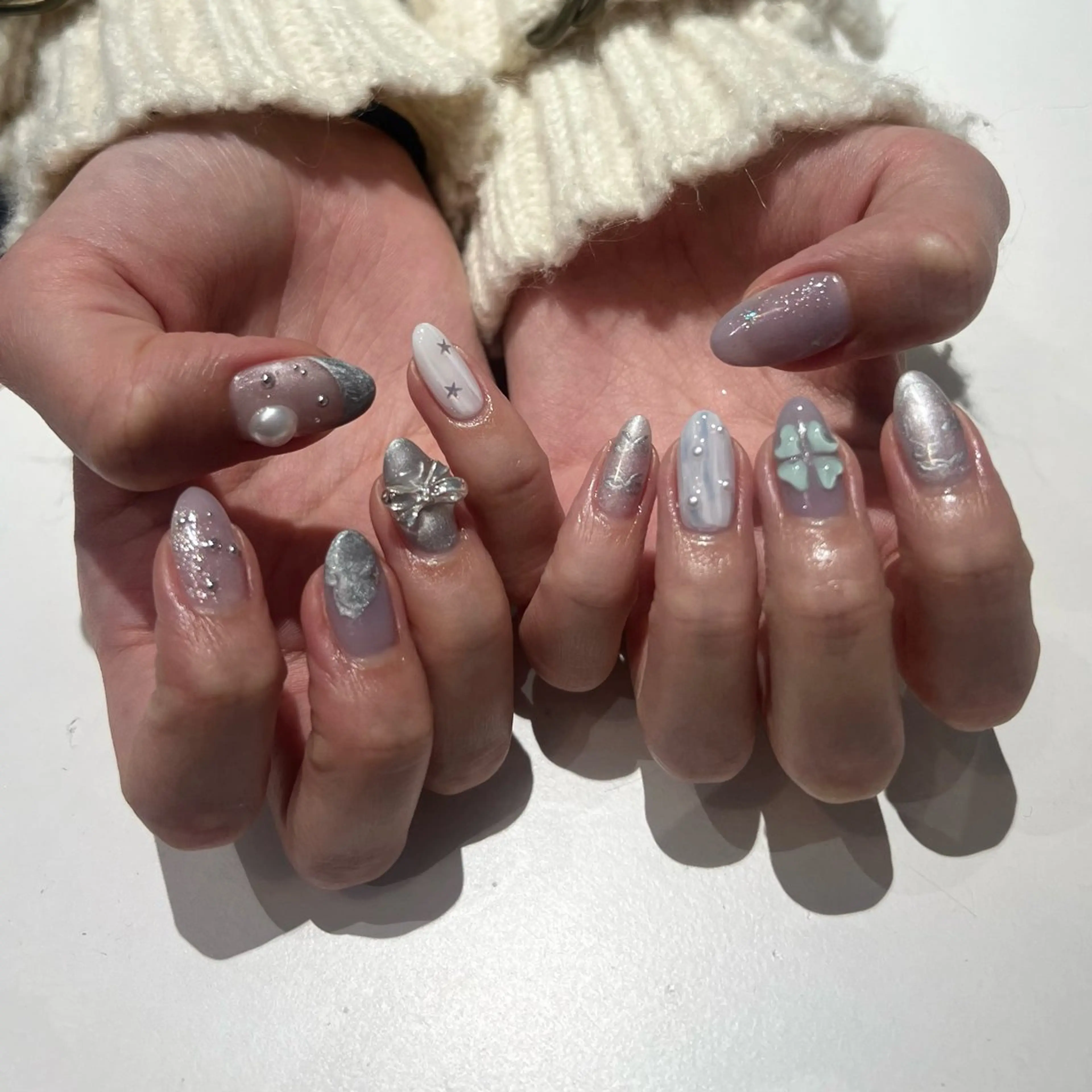 ネイル 持ち込み 星 みづきのネイルデザイン