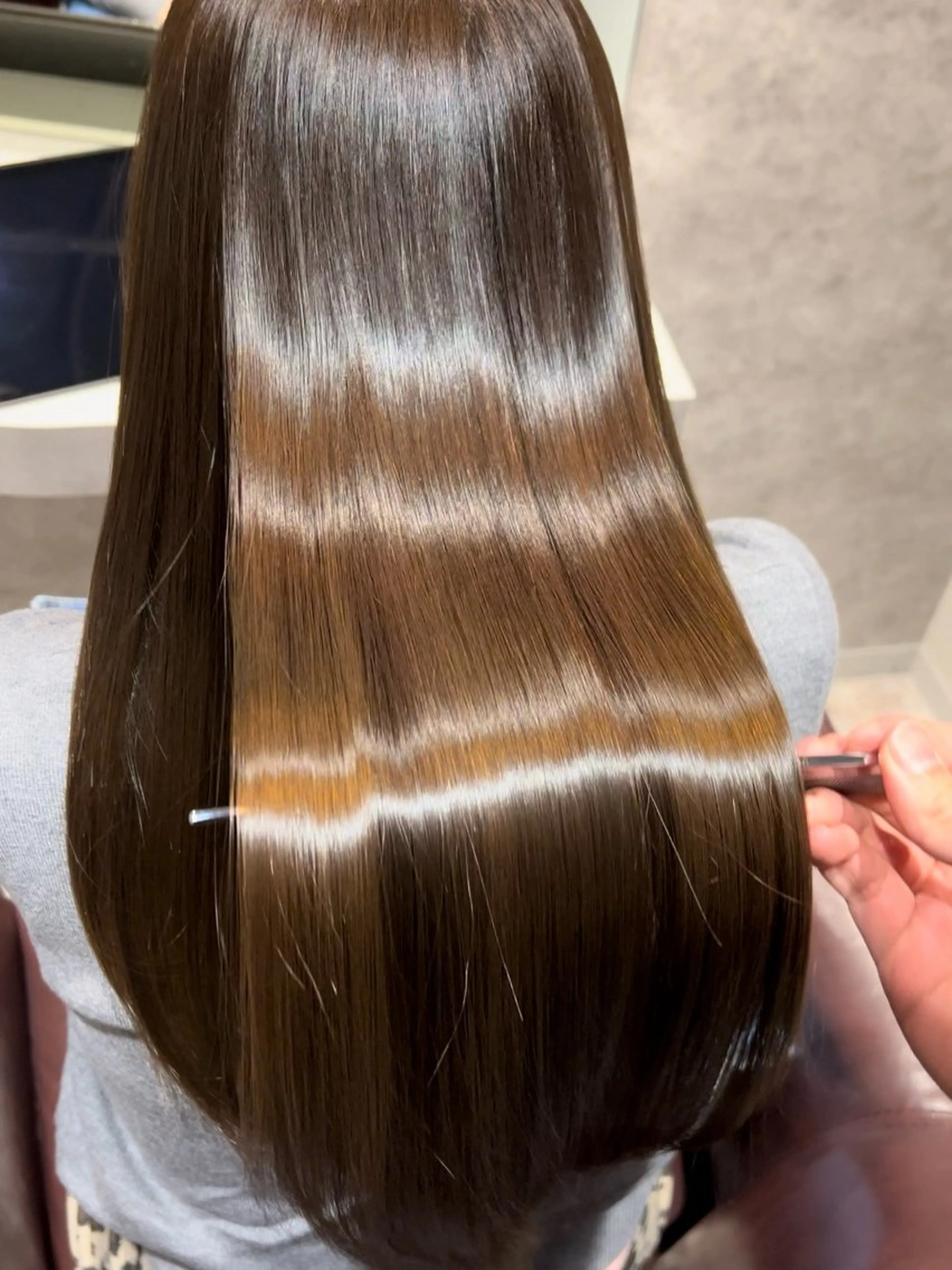 セミロング カット ヘアカラー トリートメント 新宿🚉髪質改善専門 waTatoriのヘアスタイル