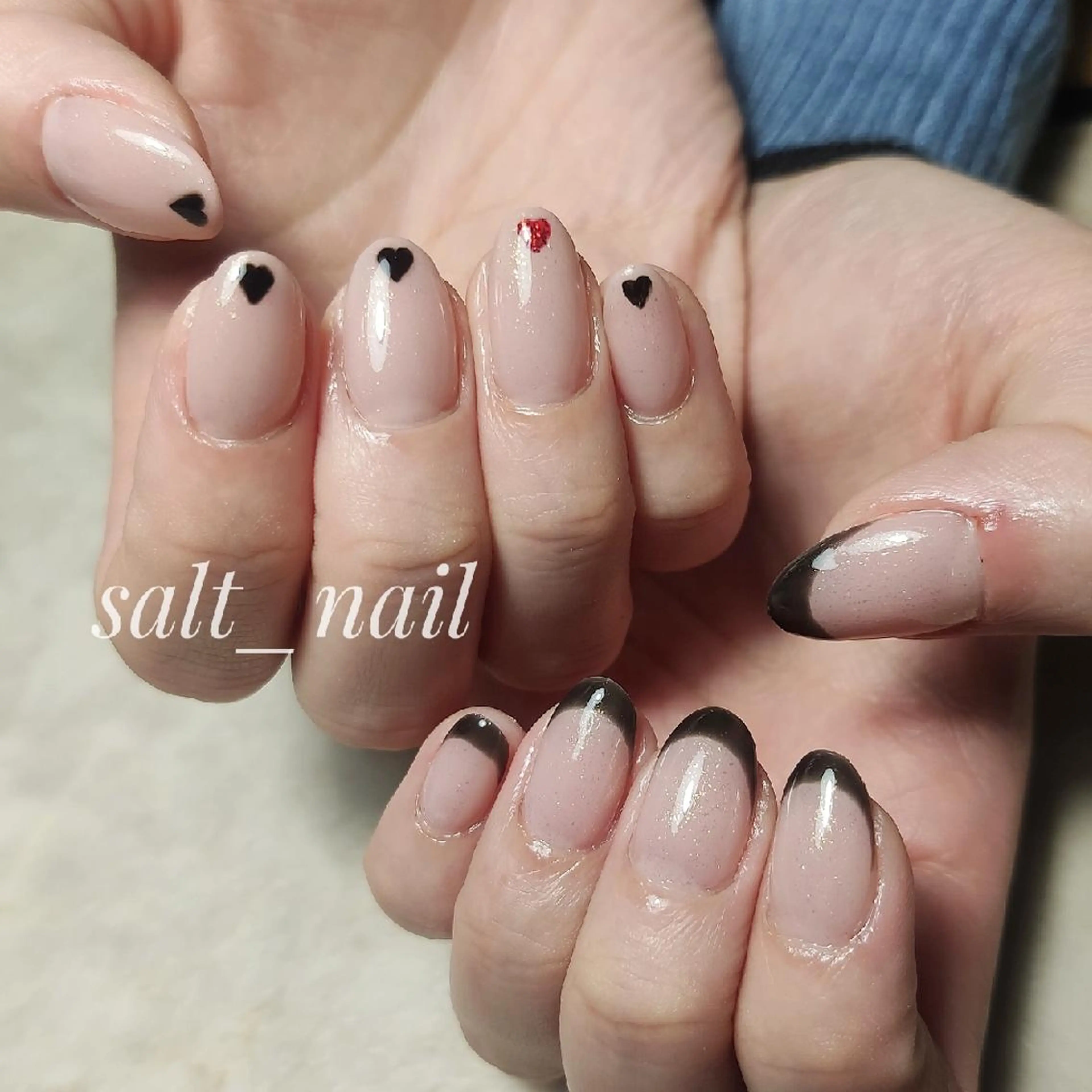 ネイル フレンチネイル ハンドネイル 個人サロン saltnailのネイルデザイン