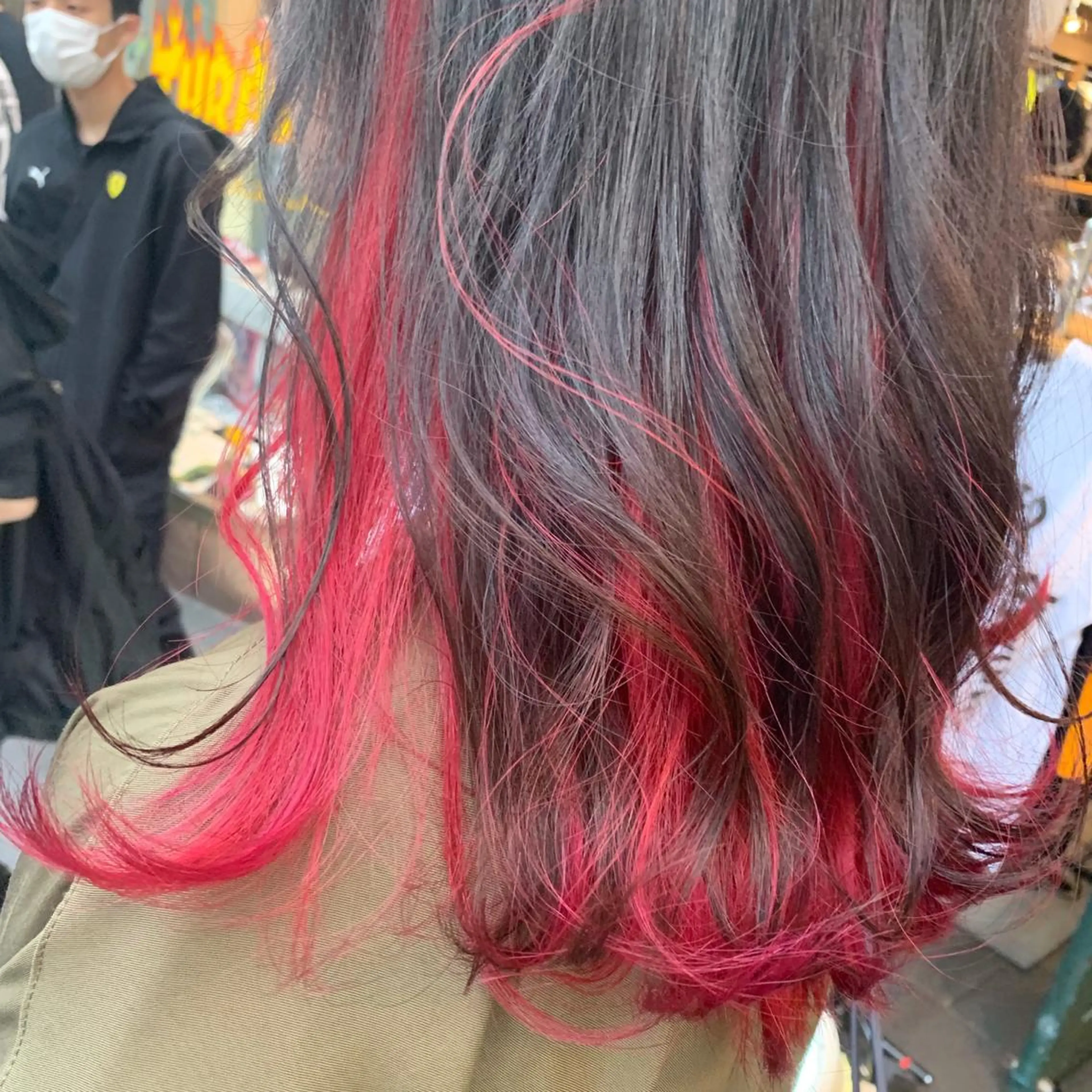 ミディアム カラー ピンクベージュ/新潟 万代/高橋桃葉🍑のヘアスタイル