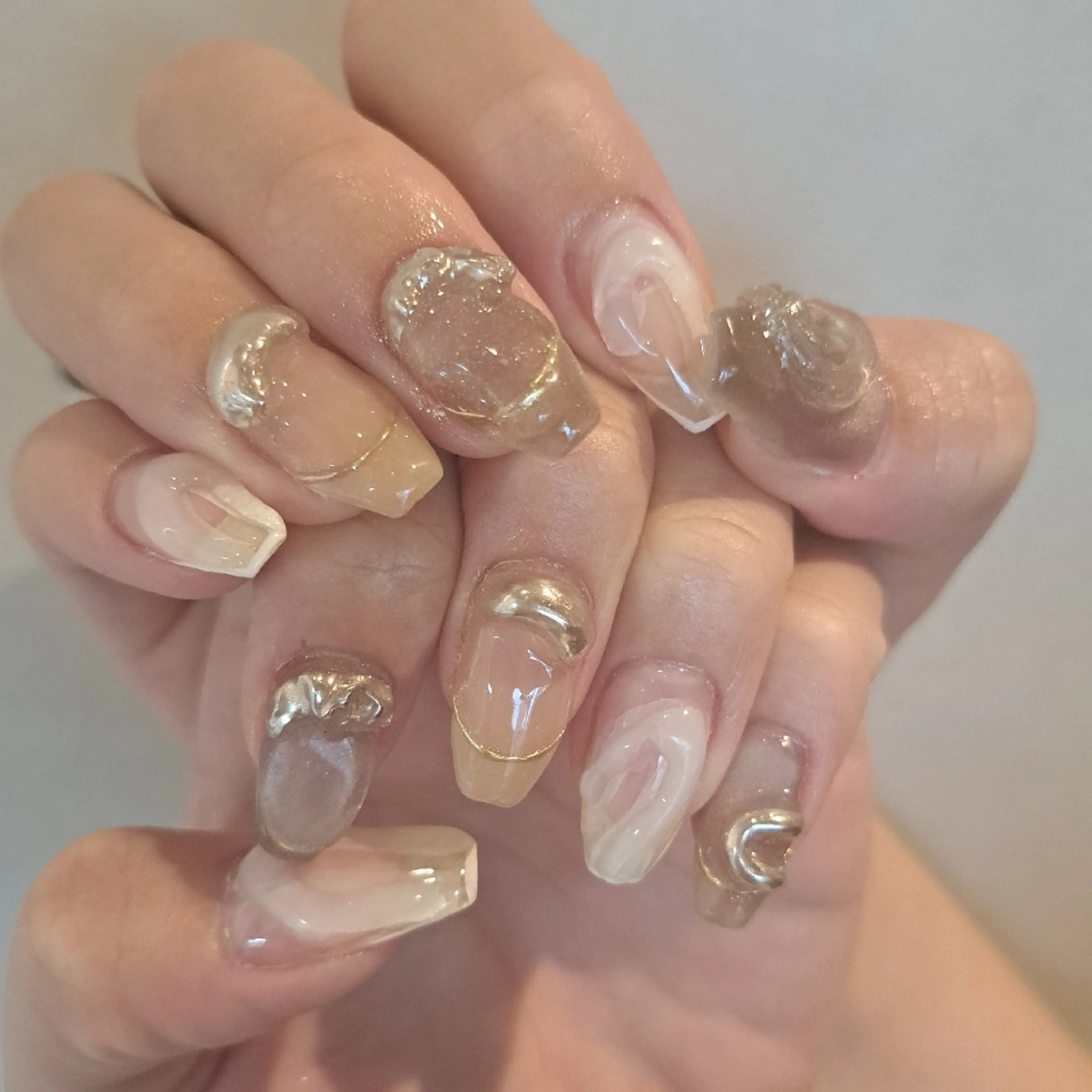 ネイル アートネイル ジェルネイル マグネットネイル ミラーネイル 持ち込み Nail mood デザイン持ち込みokのネイルデザイン