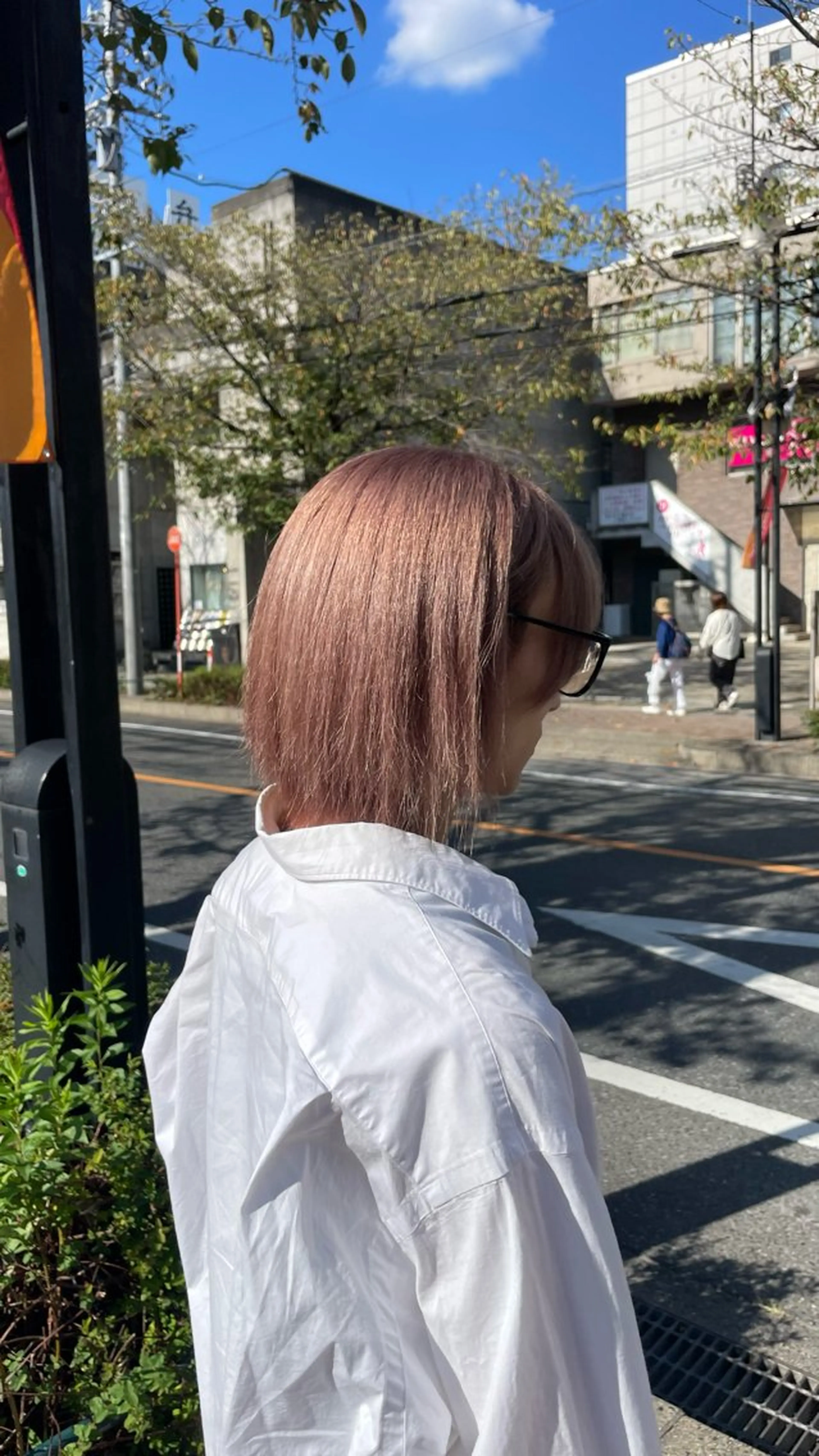 ショート カラー ベージュカラー ピンクカラー ピンクベージュ オリーブカラー🫒/ ハッシュカット/みゆのヘアスタイル