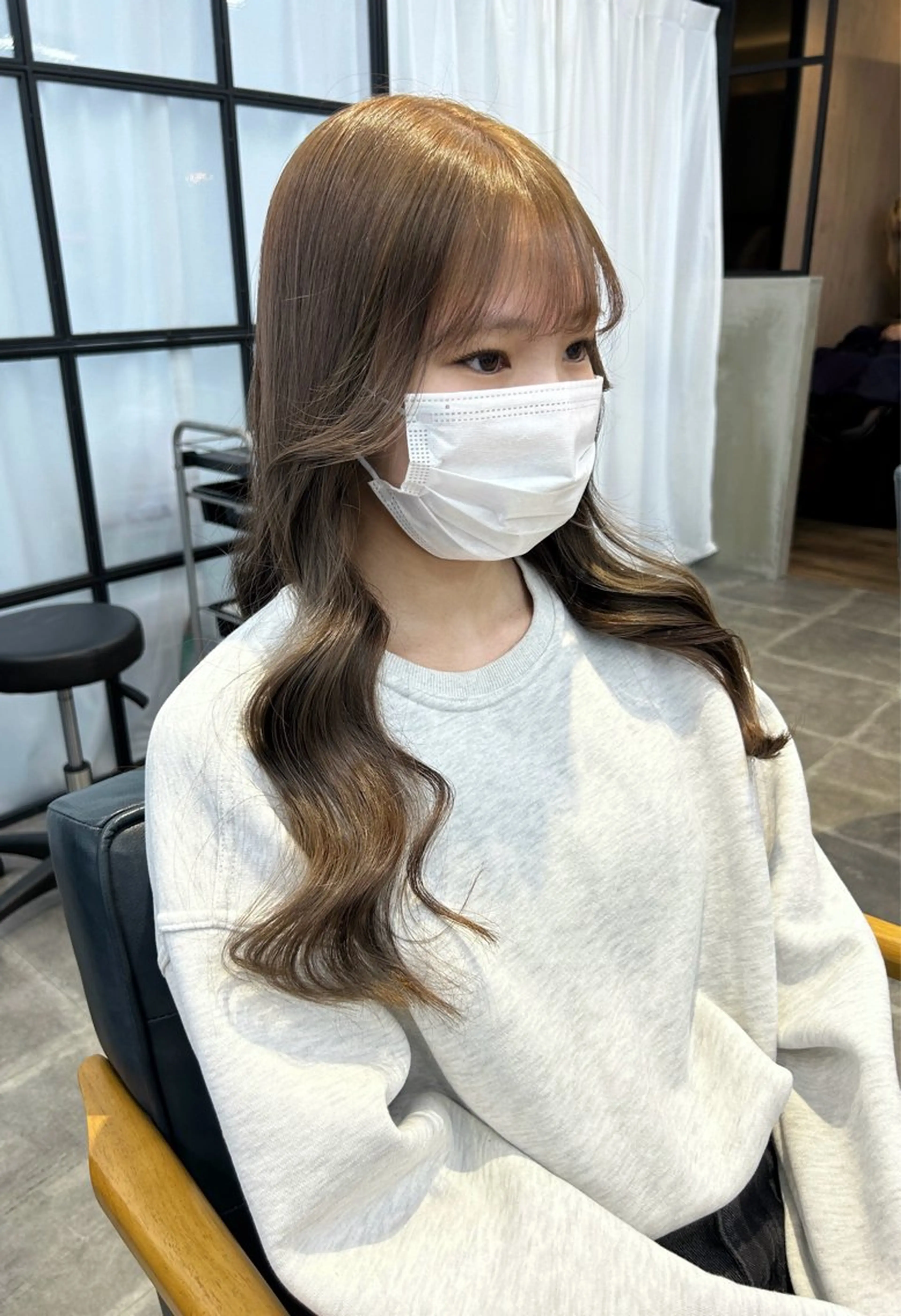 ロング カラー ヘアカラー トリートメント newi梅田🫧韓国 ヘア🫧sakiのヘアスタイル