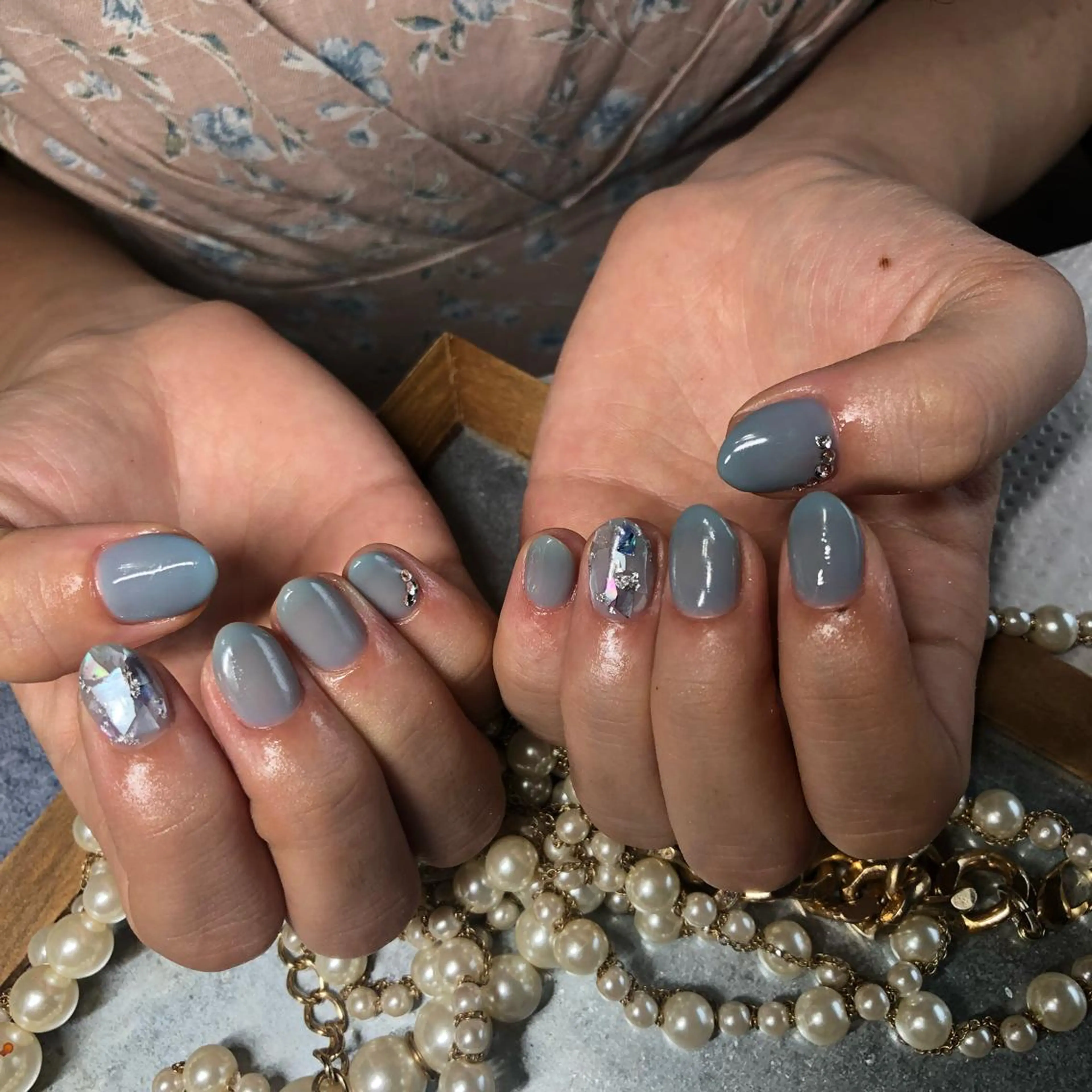 ネイル ブルー 口コミ5.0 Mizuki.aのネイルデザイン