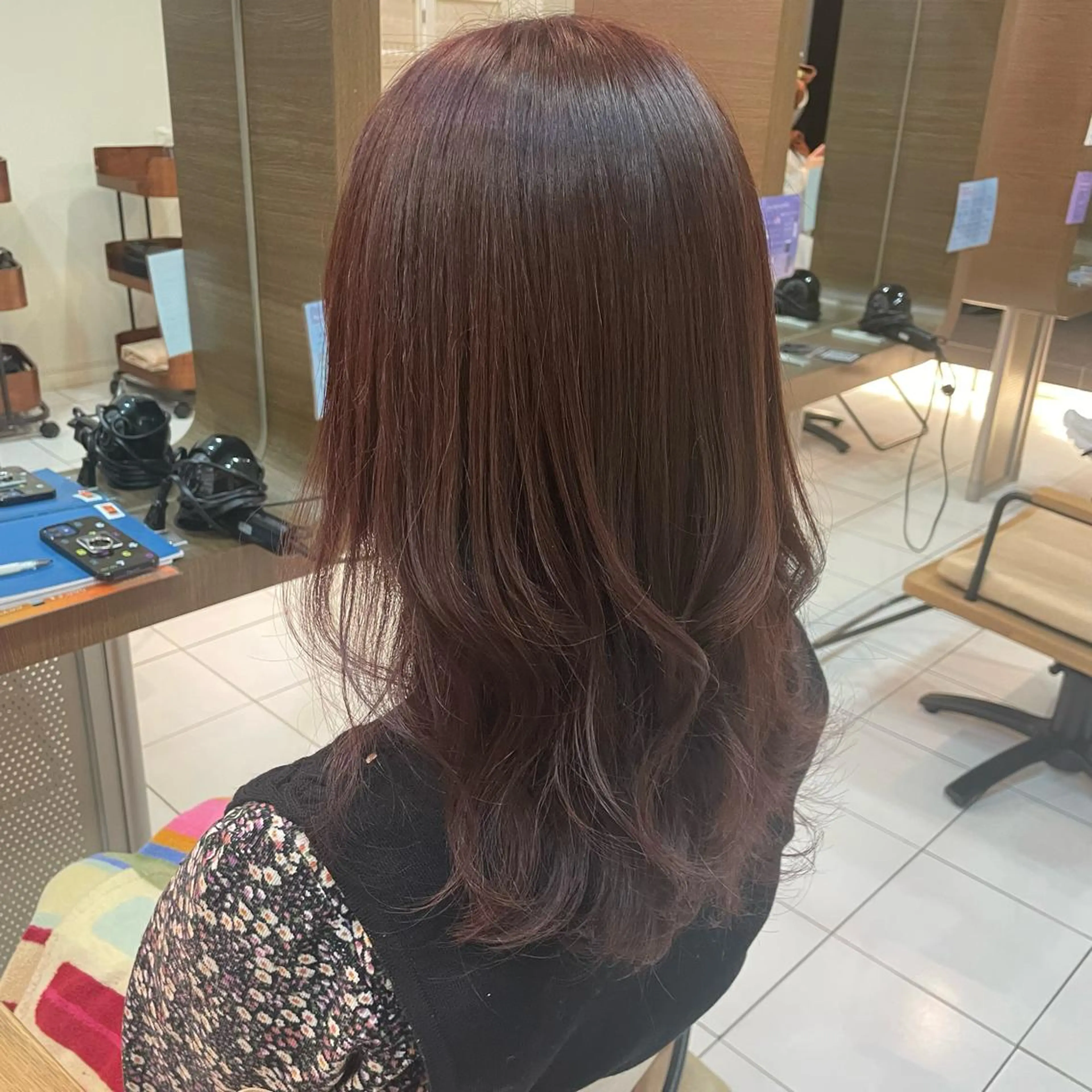 セミロング カラー ブラウンカラー 透明感カラー/ 寺田千雅子のヘアスタイル