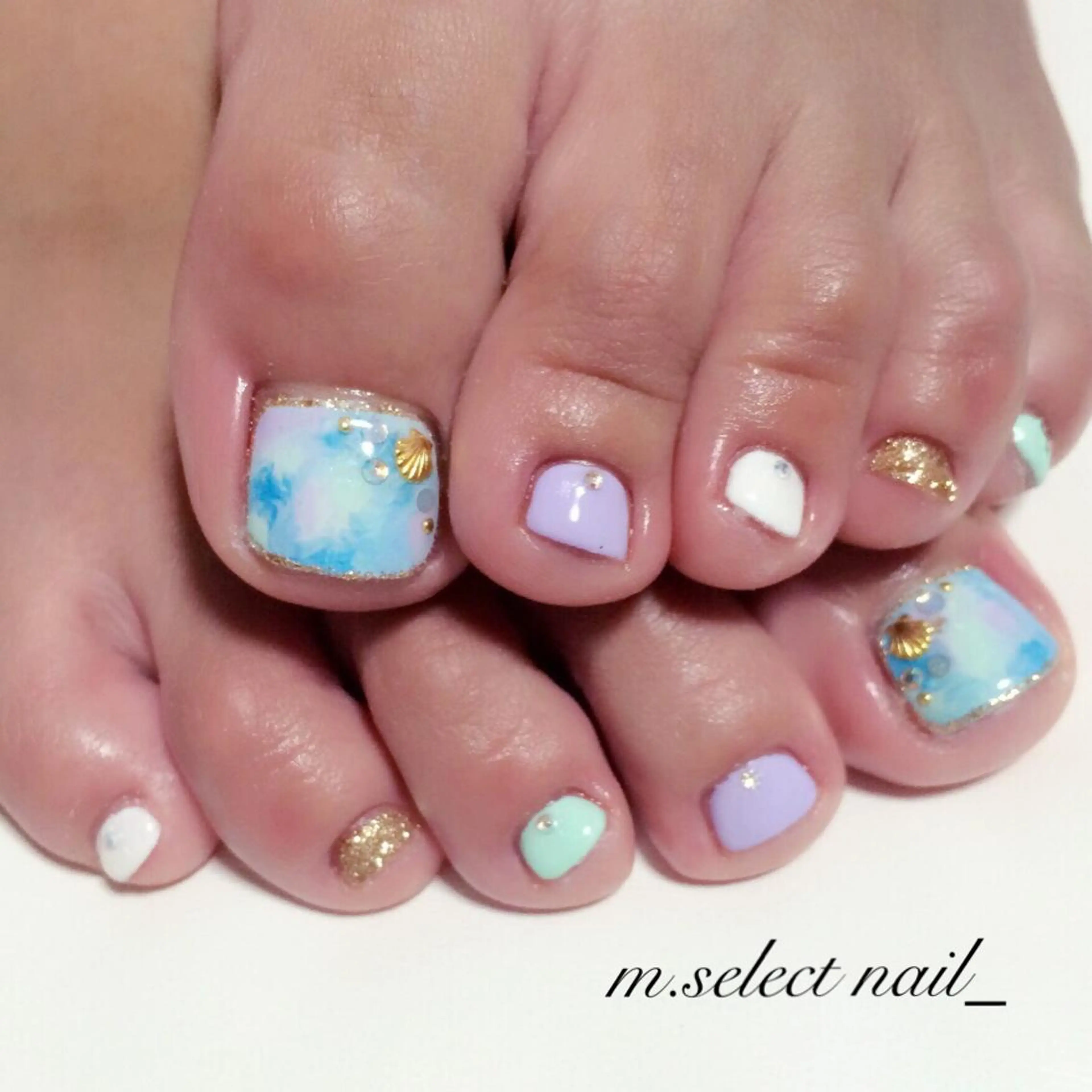 ネイル フットネイル ジェルネイル m.select nailのネイルデザイン