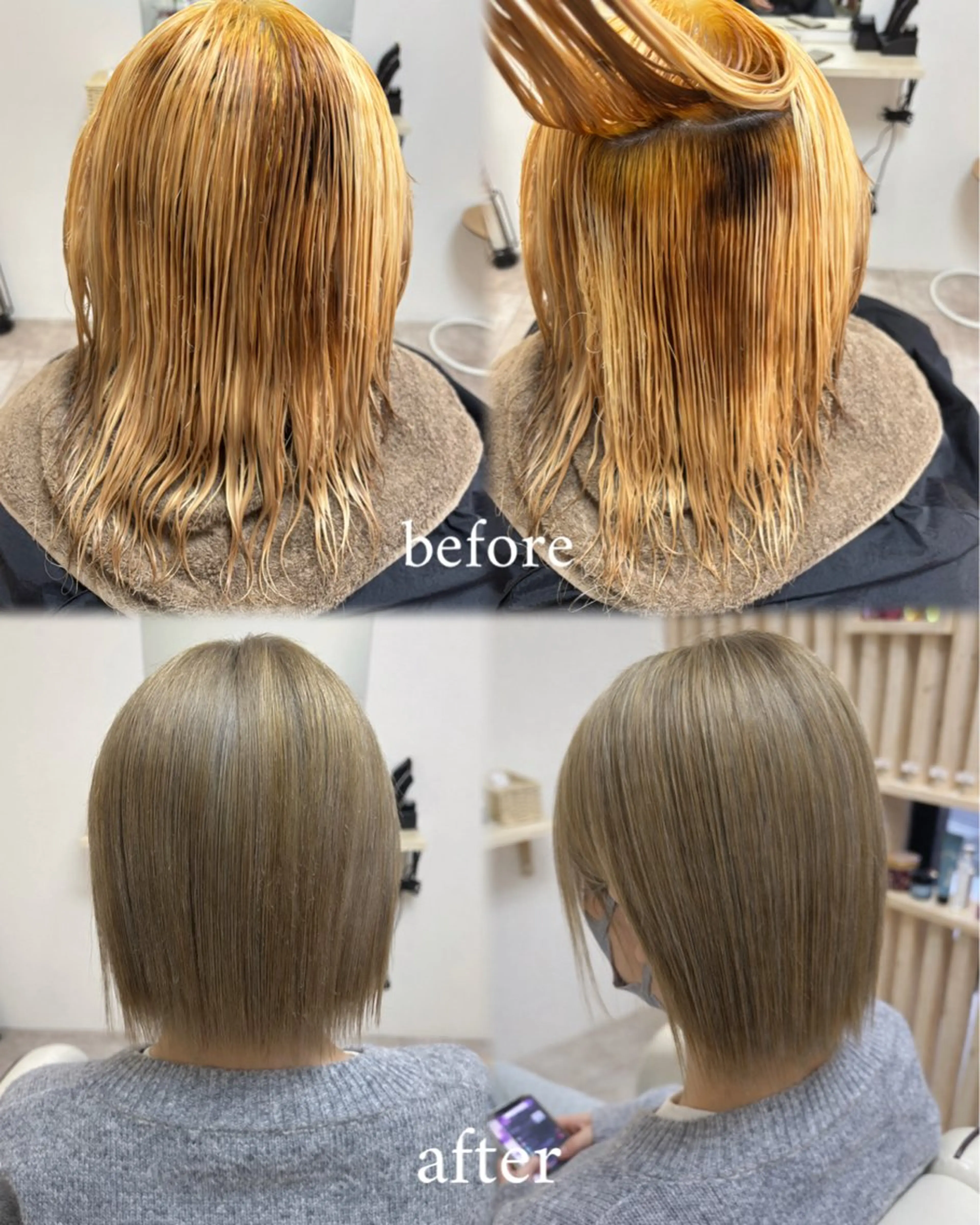 ショート カラー ブリーチ カット ヘアカラー トリートメント akane/大和田 駅/ Garanceのヘアスタイル