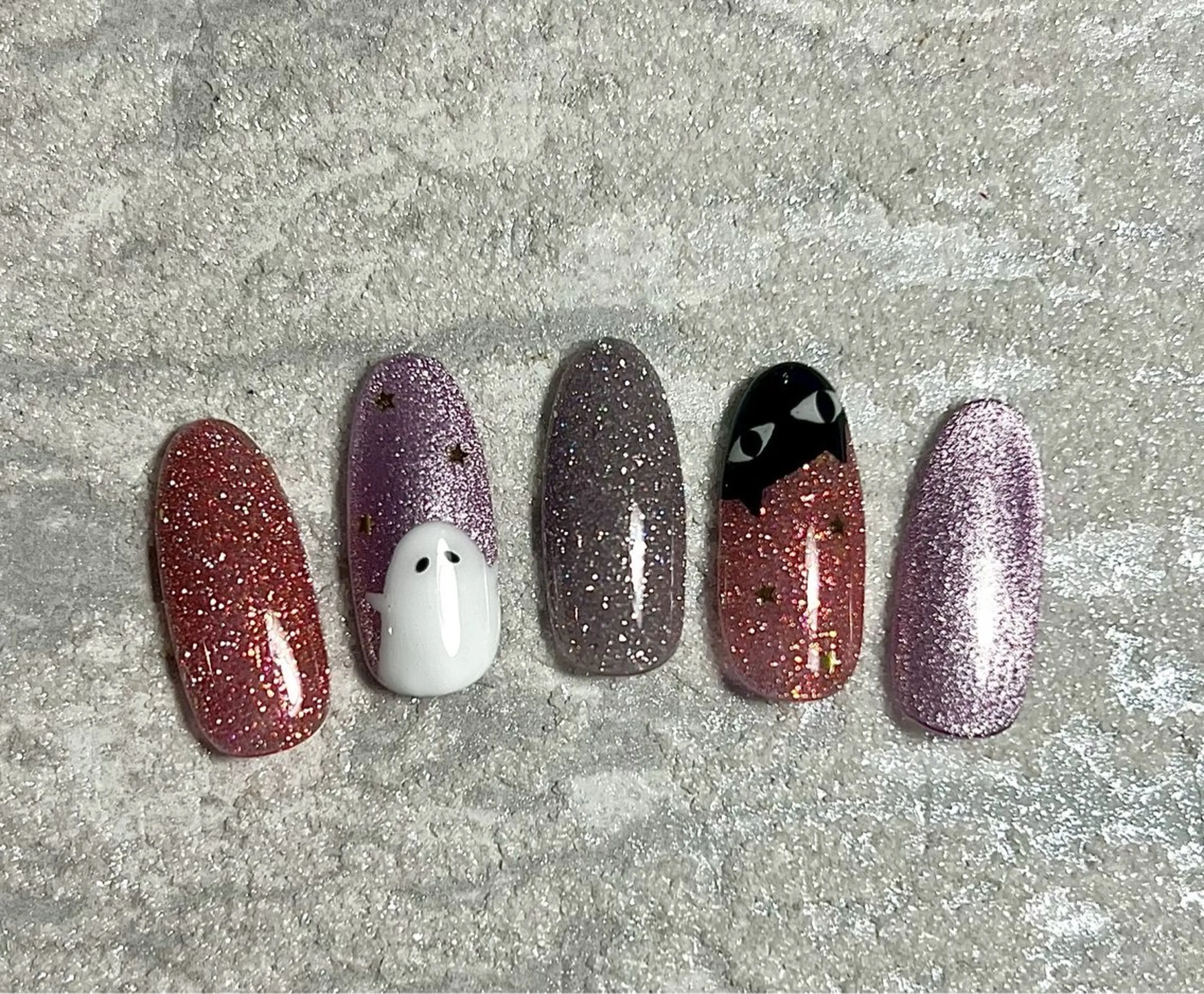 期間限定デザインネイル✨🌈ジェルオフありの写真