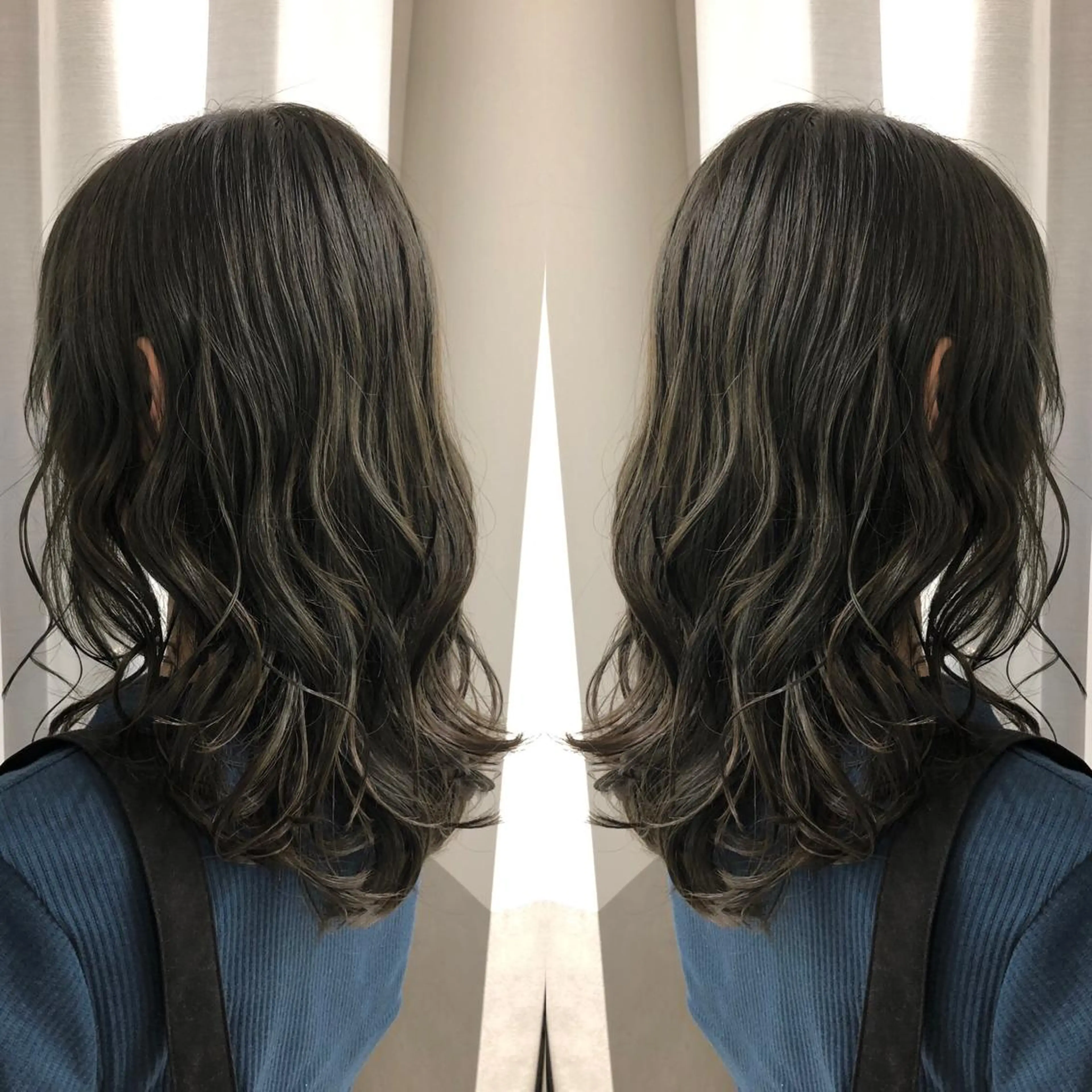 セミロング カラー イルミナカラー スターダスト カット ヘアカラー トリートメント 天野 涼のヘアスタイル