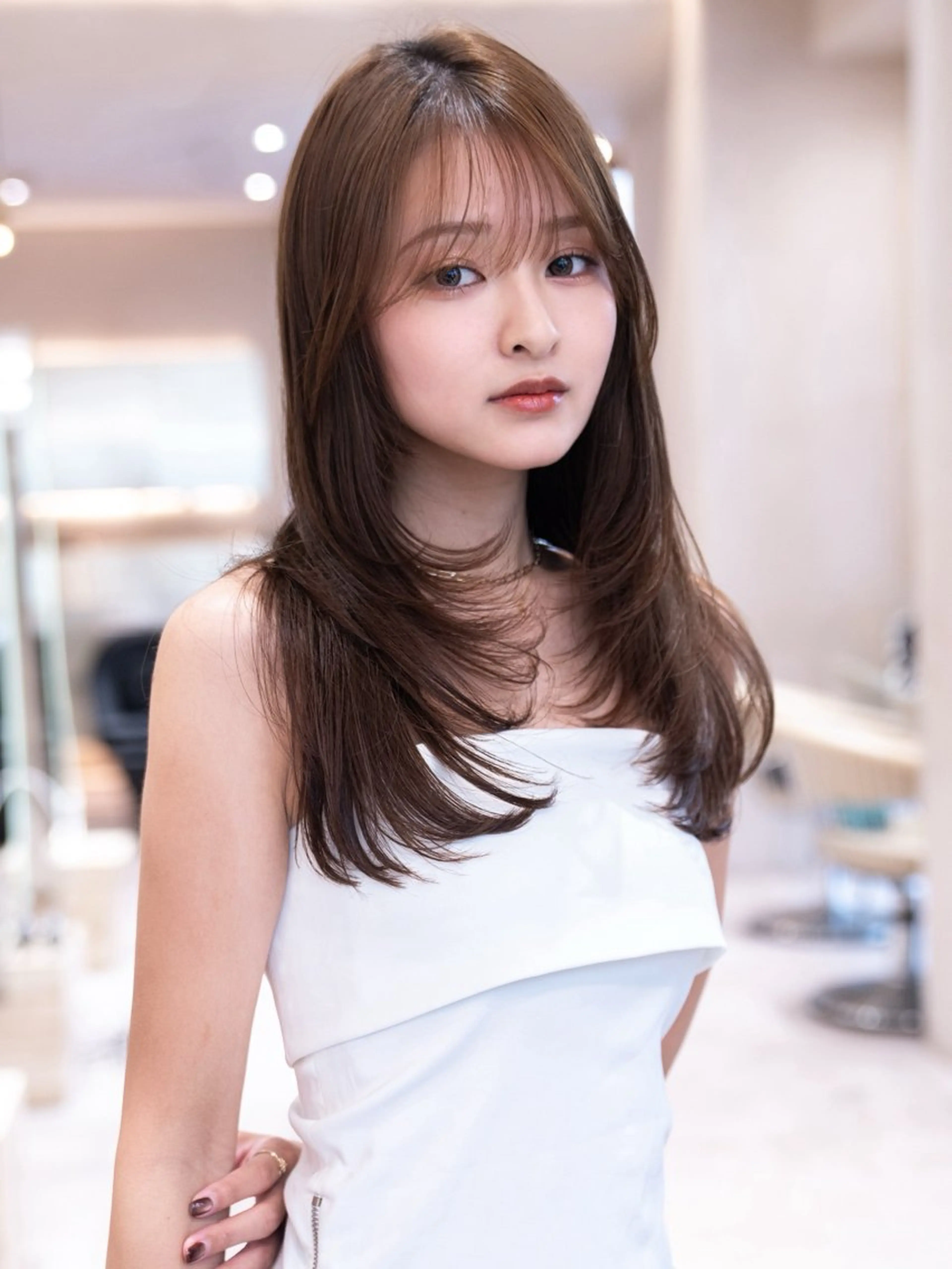 セミロング カラー カット ヘアカラー トリートメント 渋谷🎀透明感カラー レイヤー/mikuのヘアスタイル