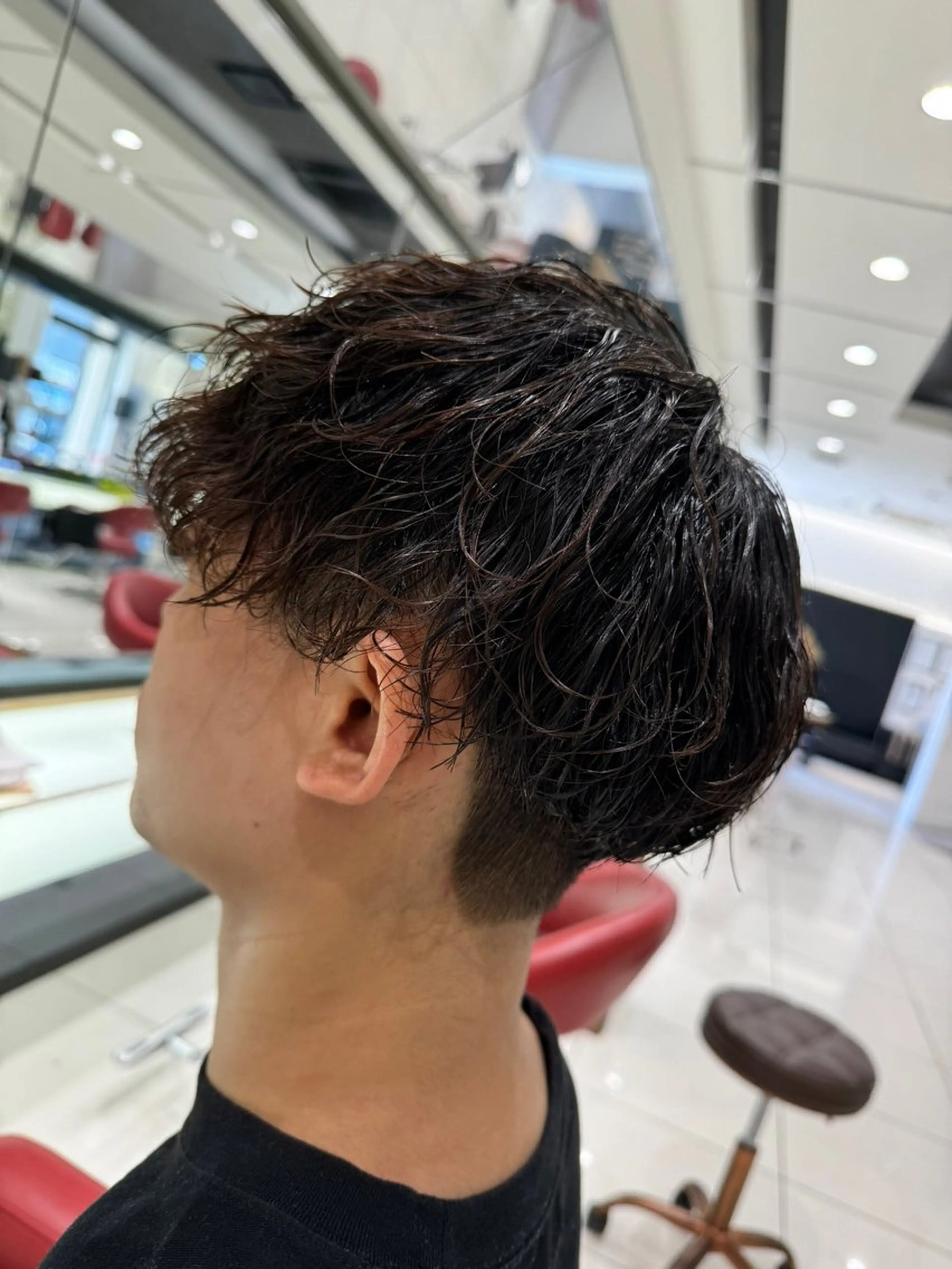 ミディアム ミディアムパーマ カット パーマ メンズ/メンズパーマ 服部太地のヘアスタイル