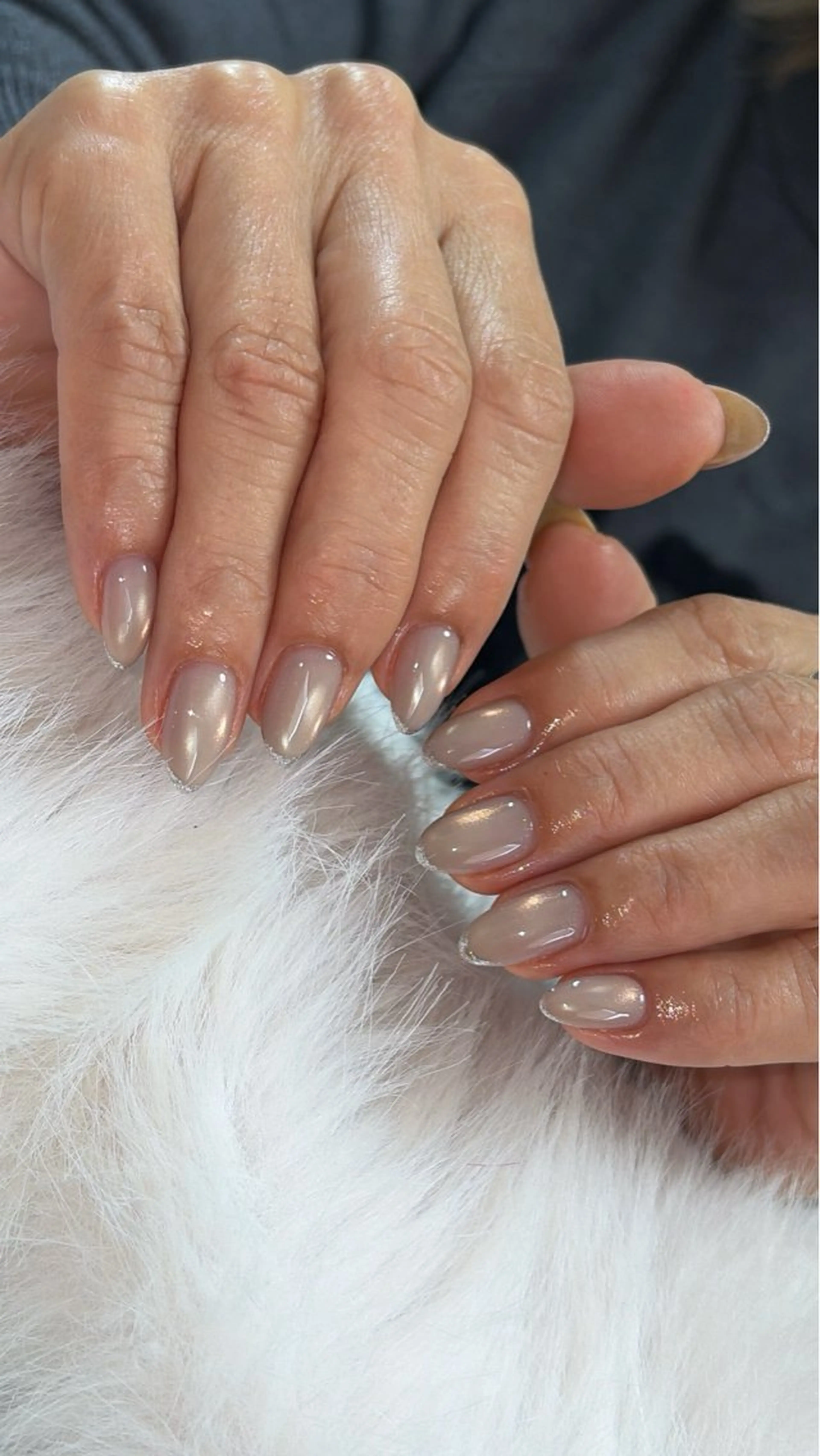ネイル フレンチネイル ラメ(グリッター) ハンドネイル Miami Nailのネイルデザイン