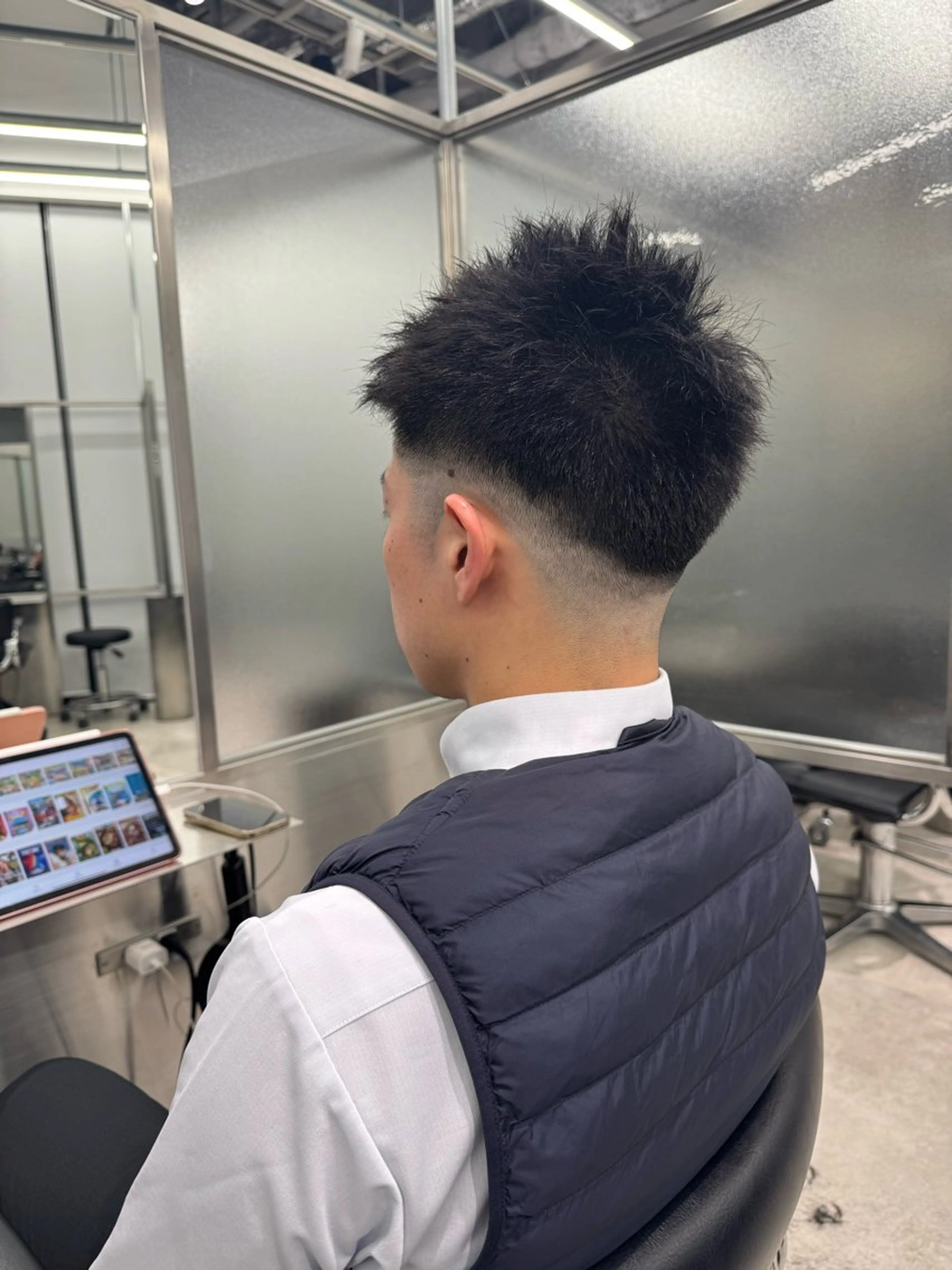 ショート メンズ カット 梅田茶屋町ヘッドスパ ＆艶カラー　Rihoのヘアスタイル