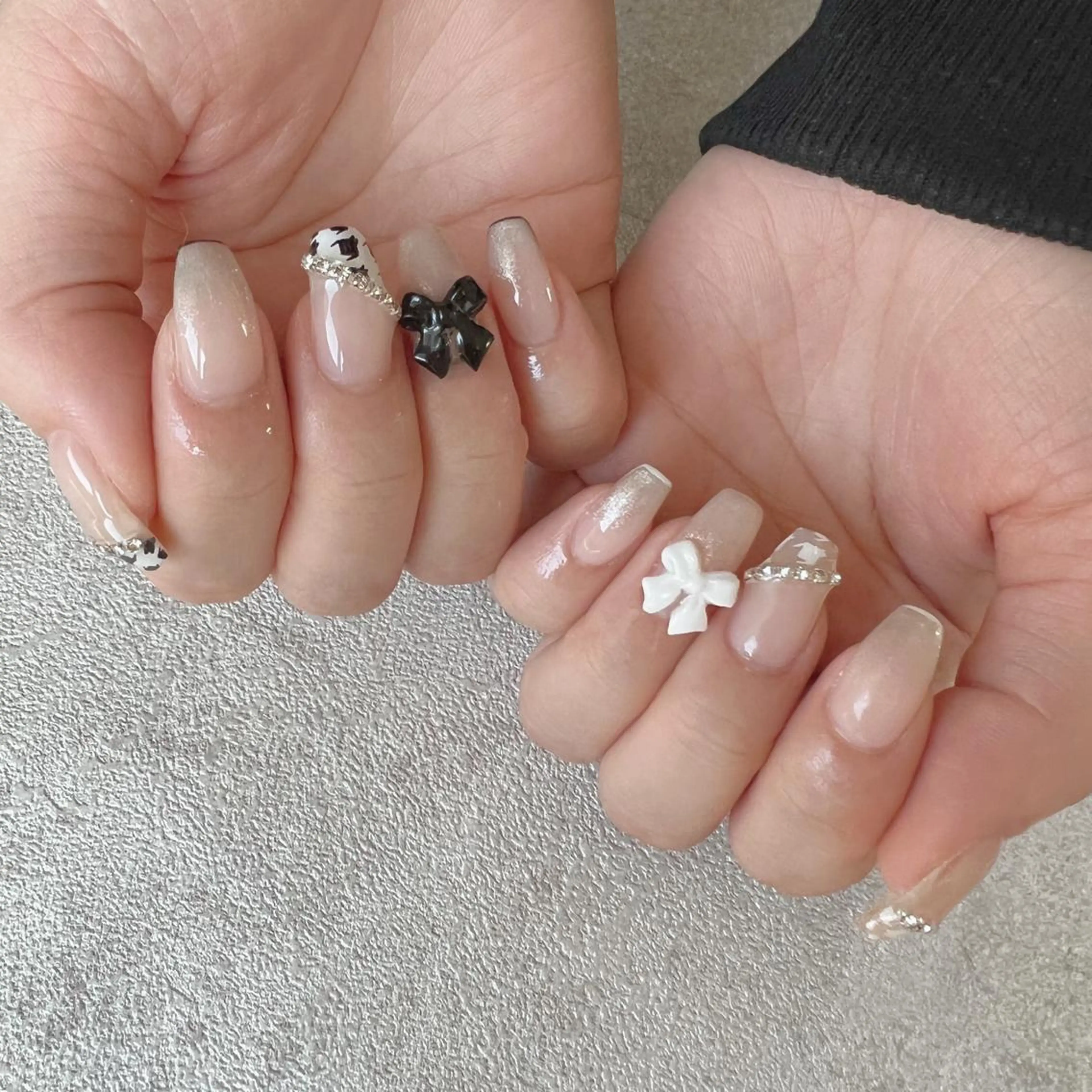 ネイル リボン ハンドネイル 川端 京香のネイルデザイン