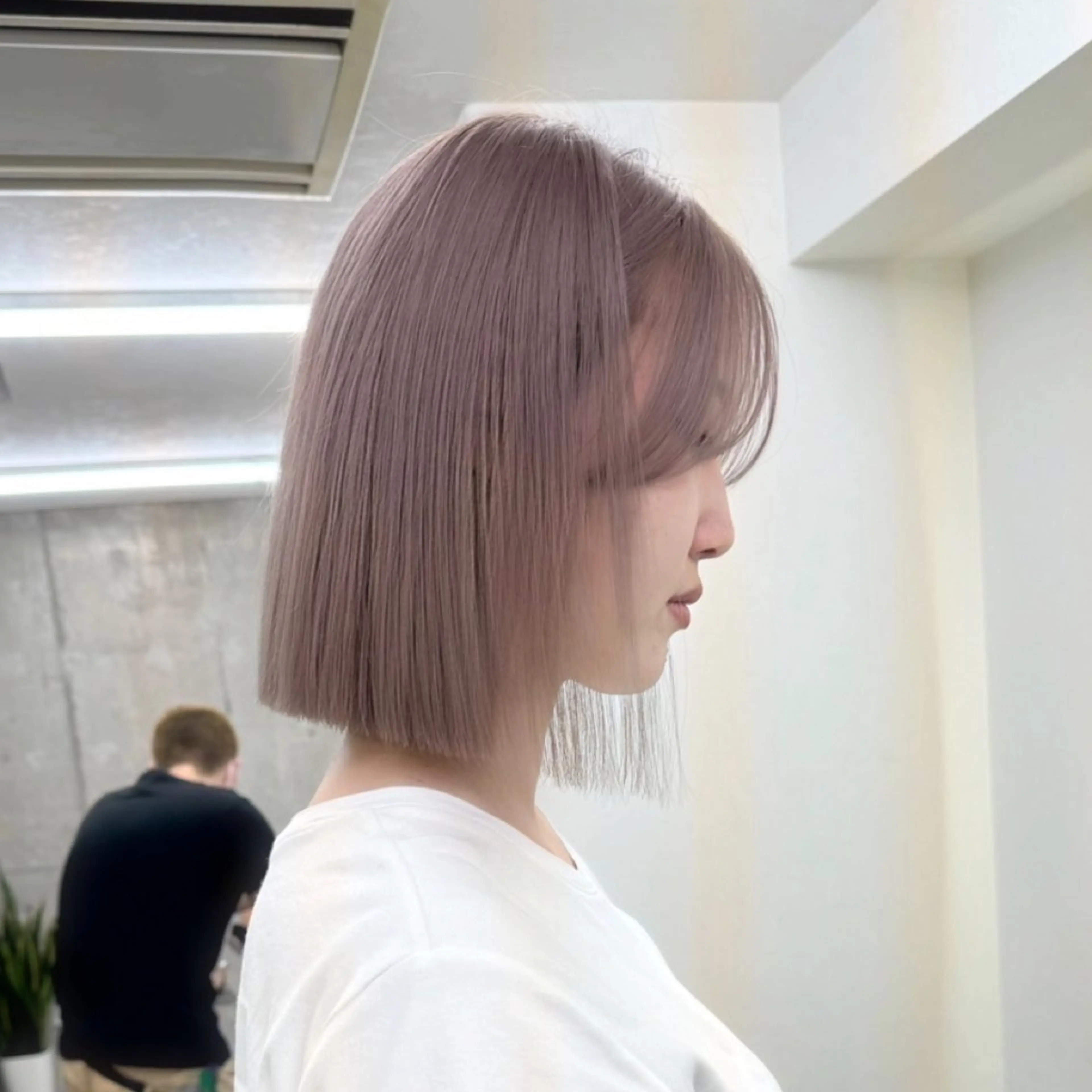 ショート カラー ヘアカラー オリーブ/ 透明感カラー/れいあのヘアスタイル