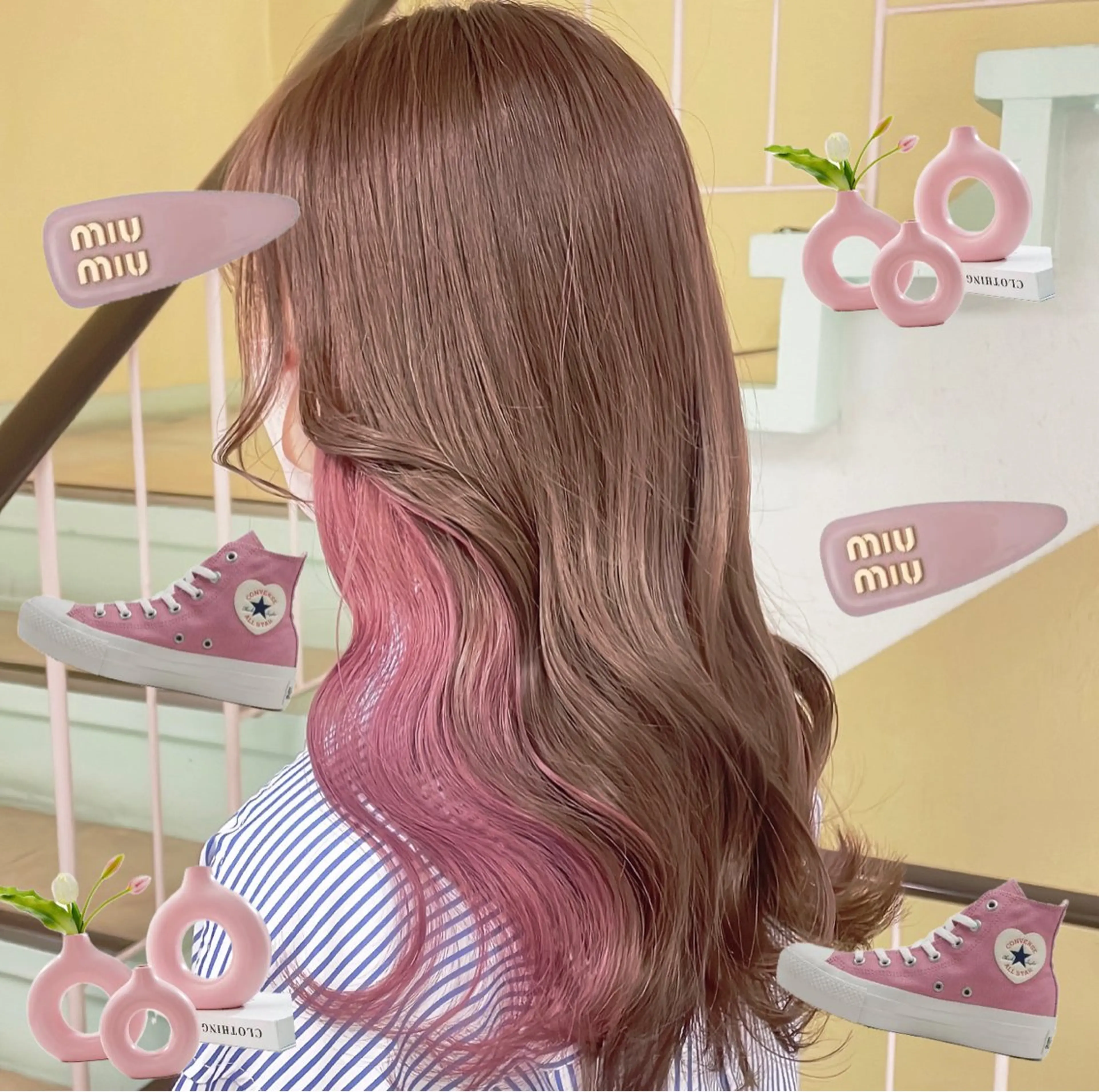 カラー ヘアカラー トリートメント 渋谷:インナーカラー ／🍒エリカ🍒のヘアスタイル