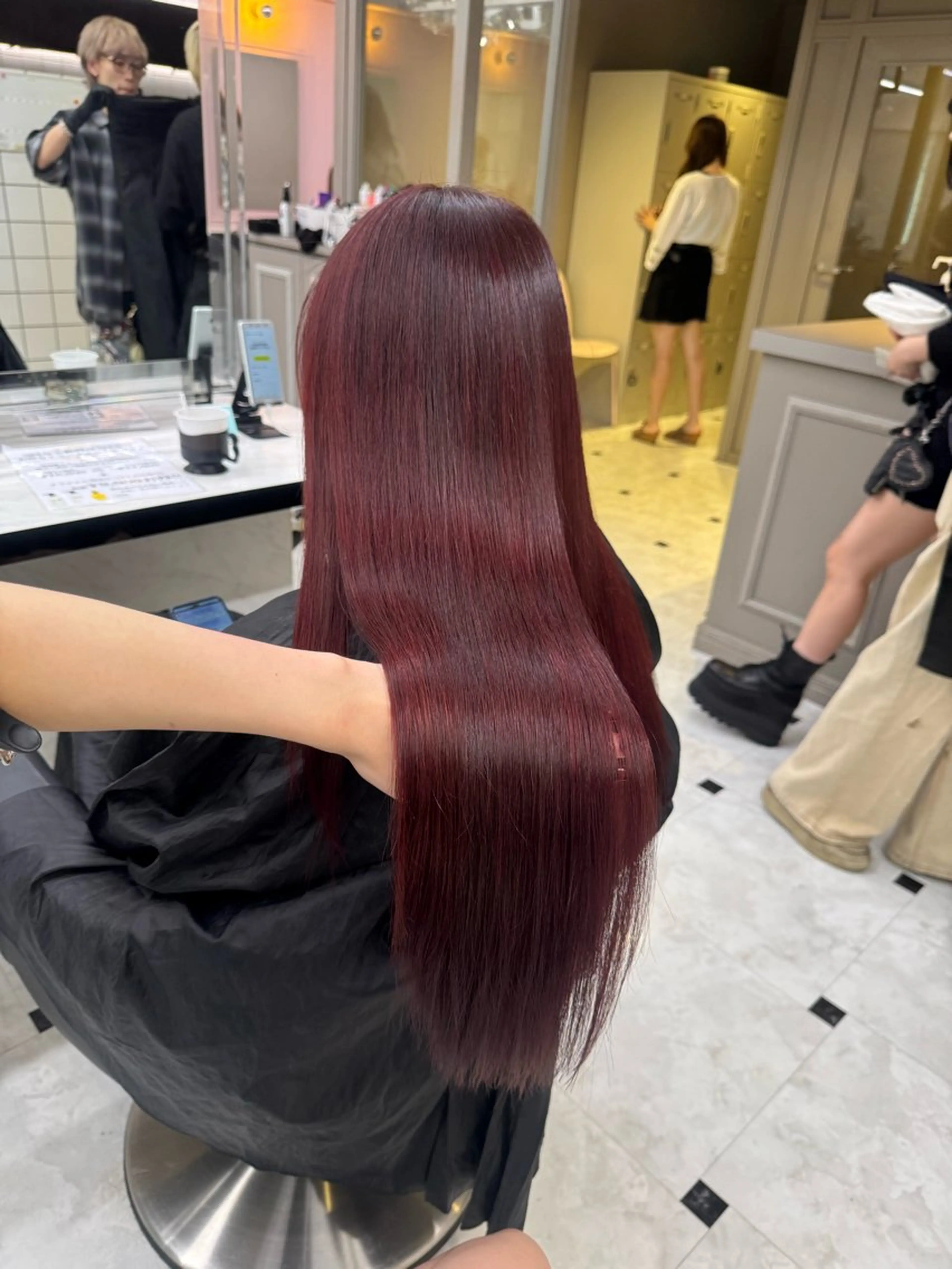 ロング ヘアカラー トリートメント ヘッドスパ ヘアセット ♥️韓国風透明感 暖色misa♥️のヘアスタイル