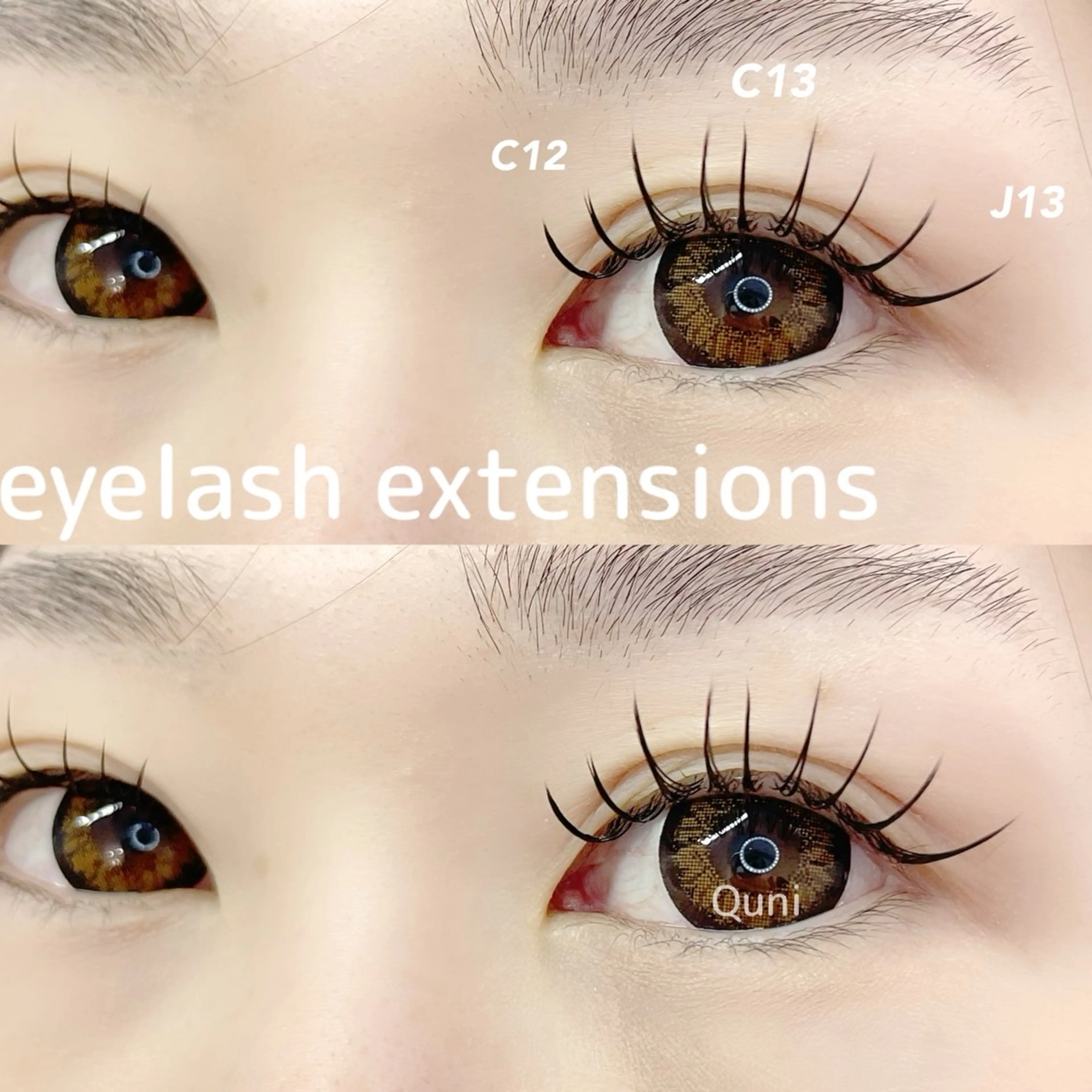 マツエク・マツパ Quni ☁️のマツエク・マツパデザイン