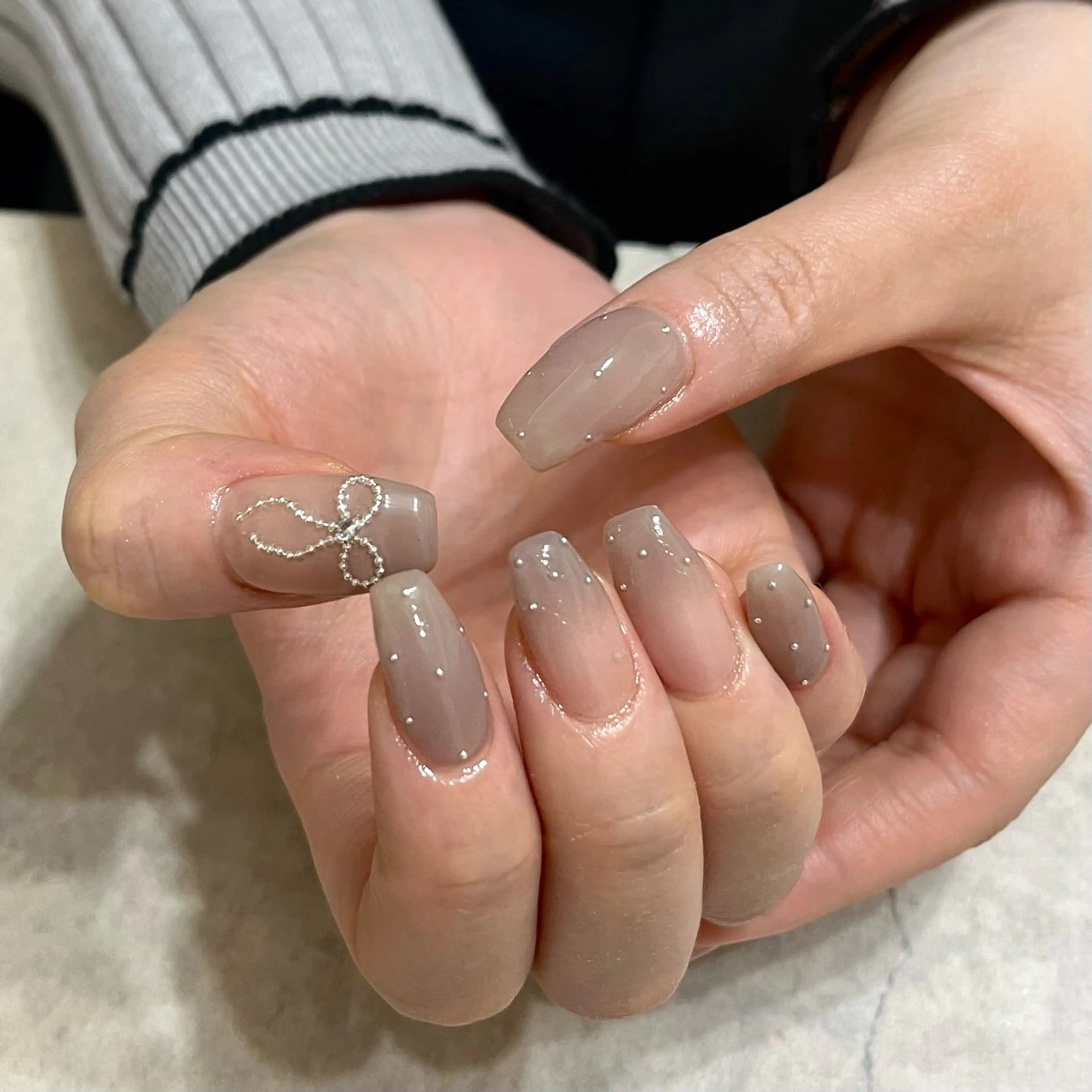 ネイル グリーン ハンドネイル vegh. nail／阿波座のネイルデザイン