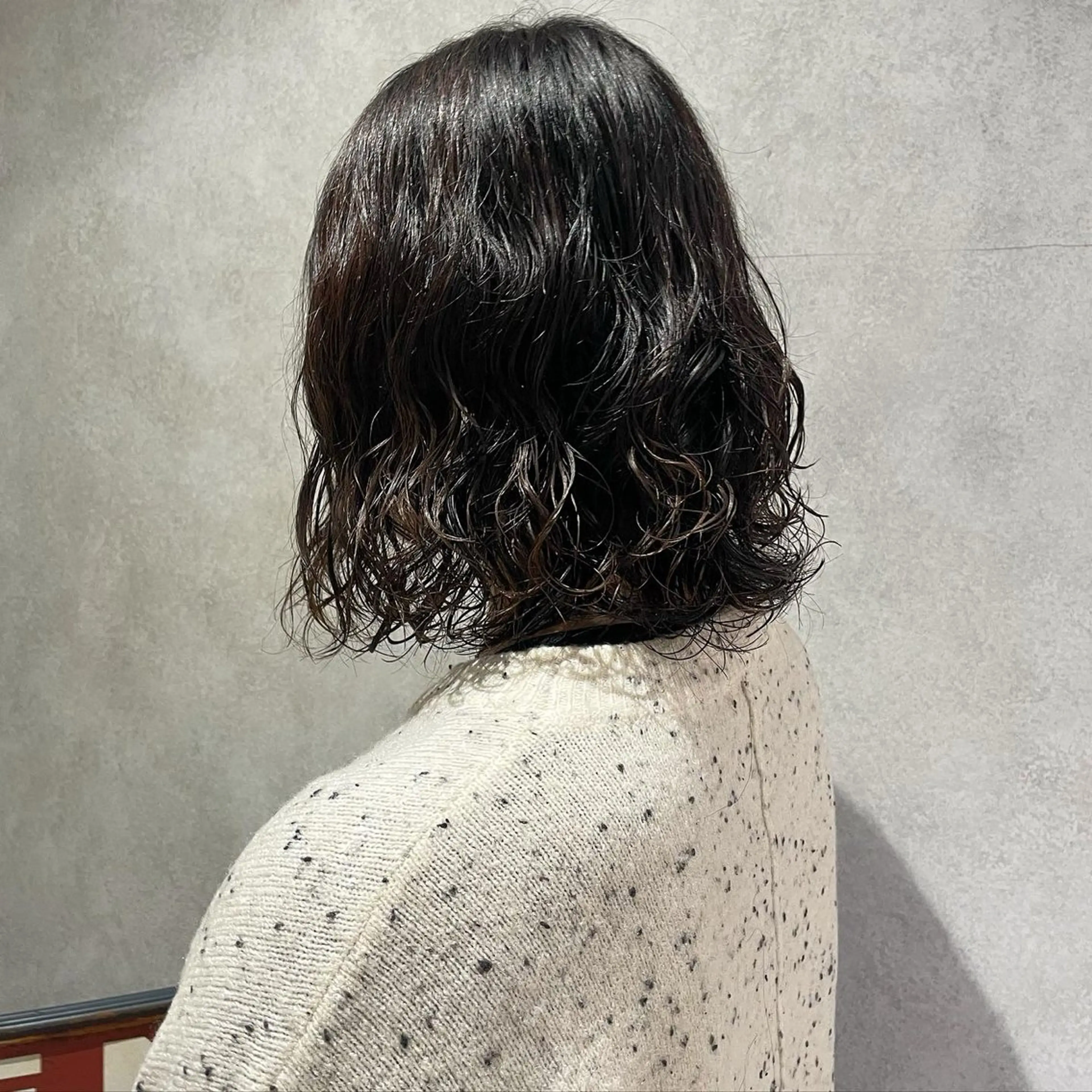 ミディアム パーマ カット パーマ yumemiレイヤー ‎✴︎ 透明感カラーのヘアスタイル