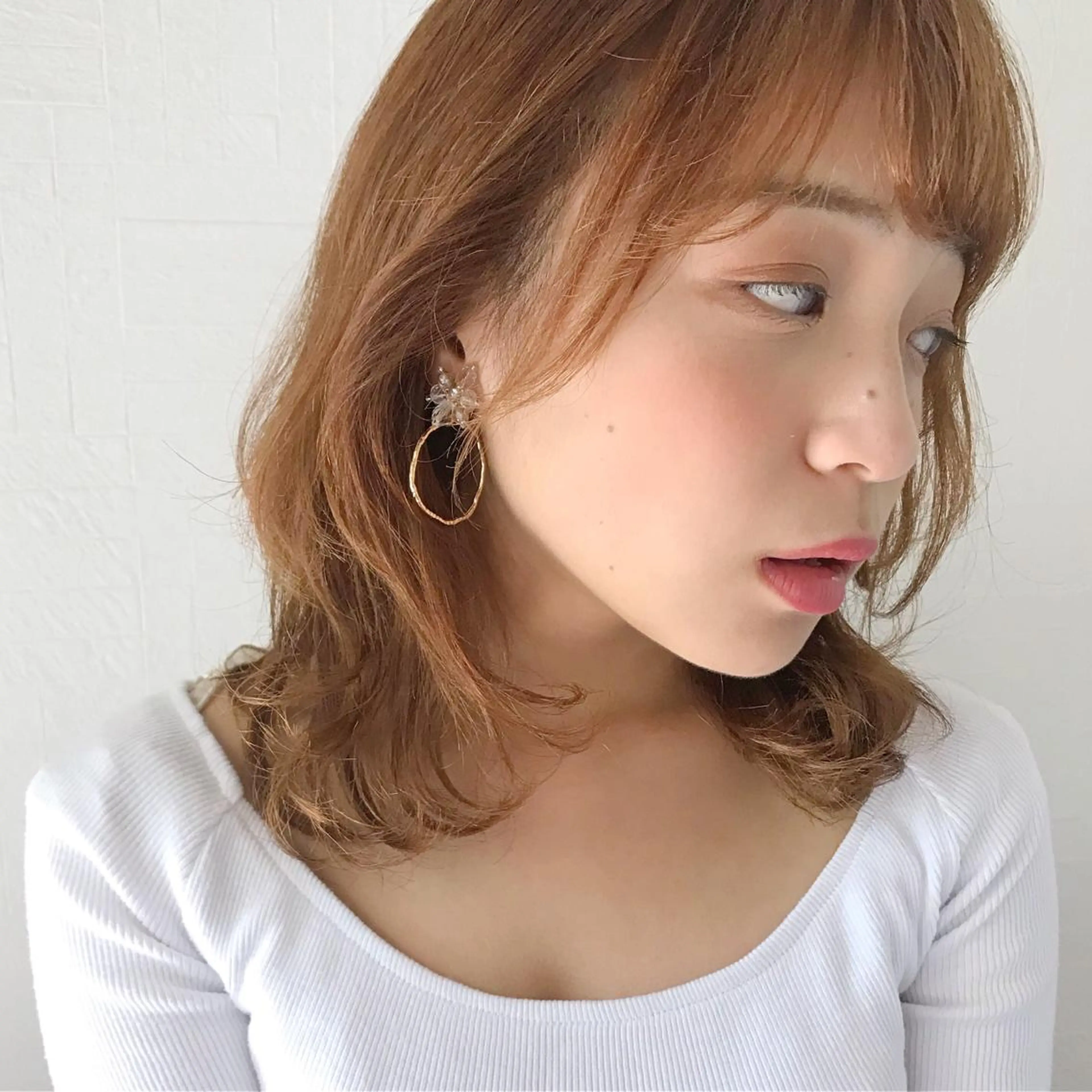 ミディアム カラー ヘアアレンジ ベージュカラー Satsuki ✂︎♡のヘアスタイル