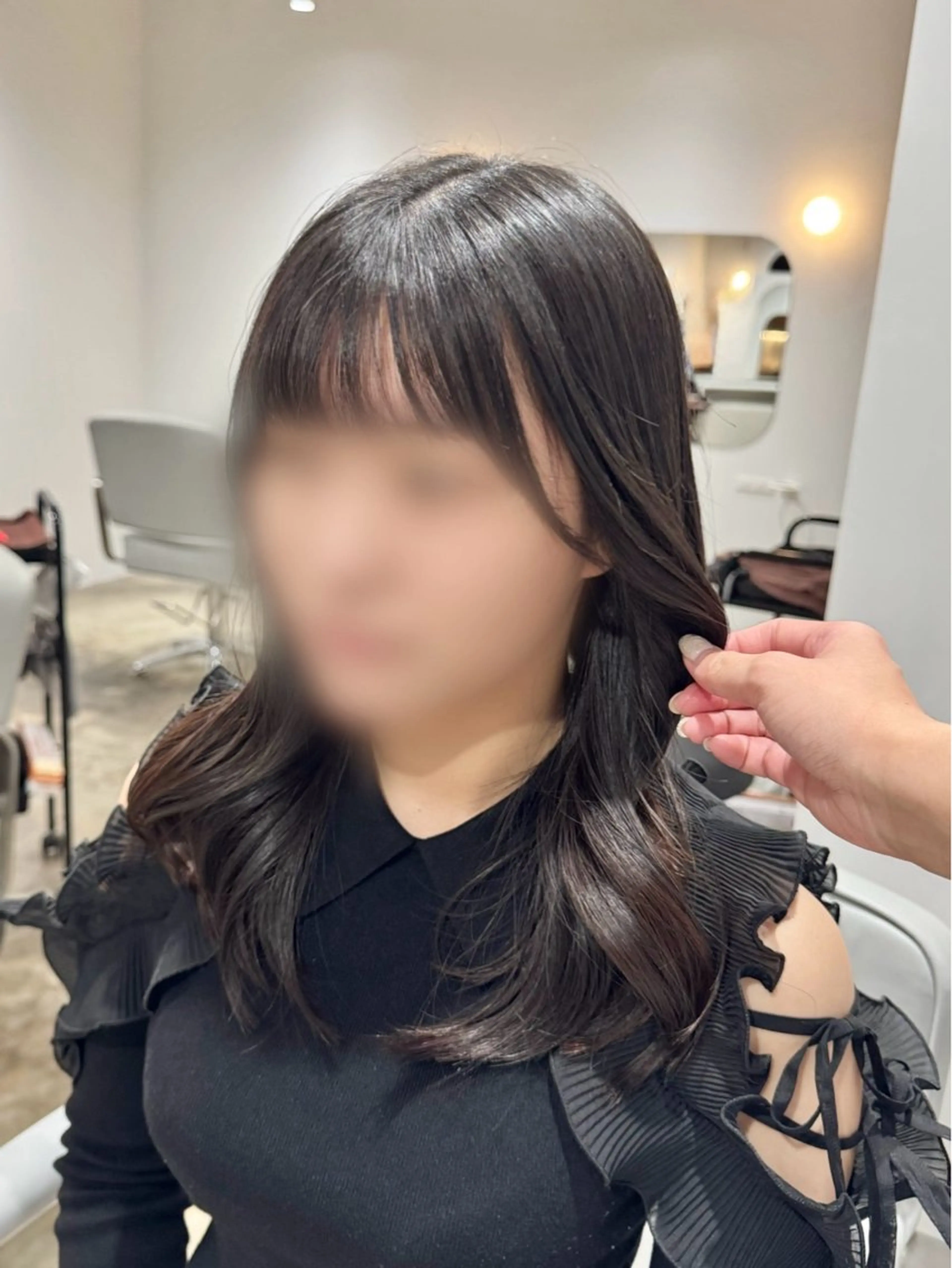 ミディアム 韓国艶髪/透明感 カラー/ひなののヘアスタイル
