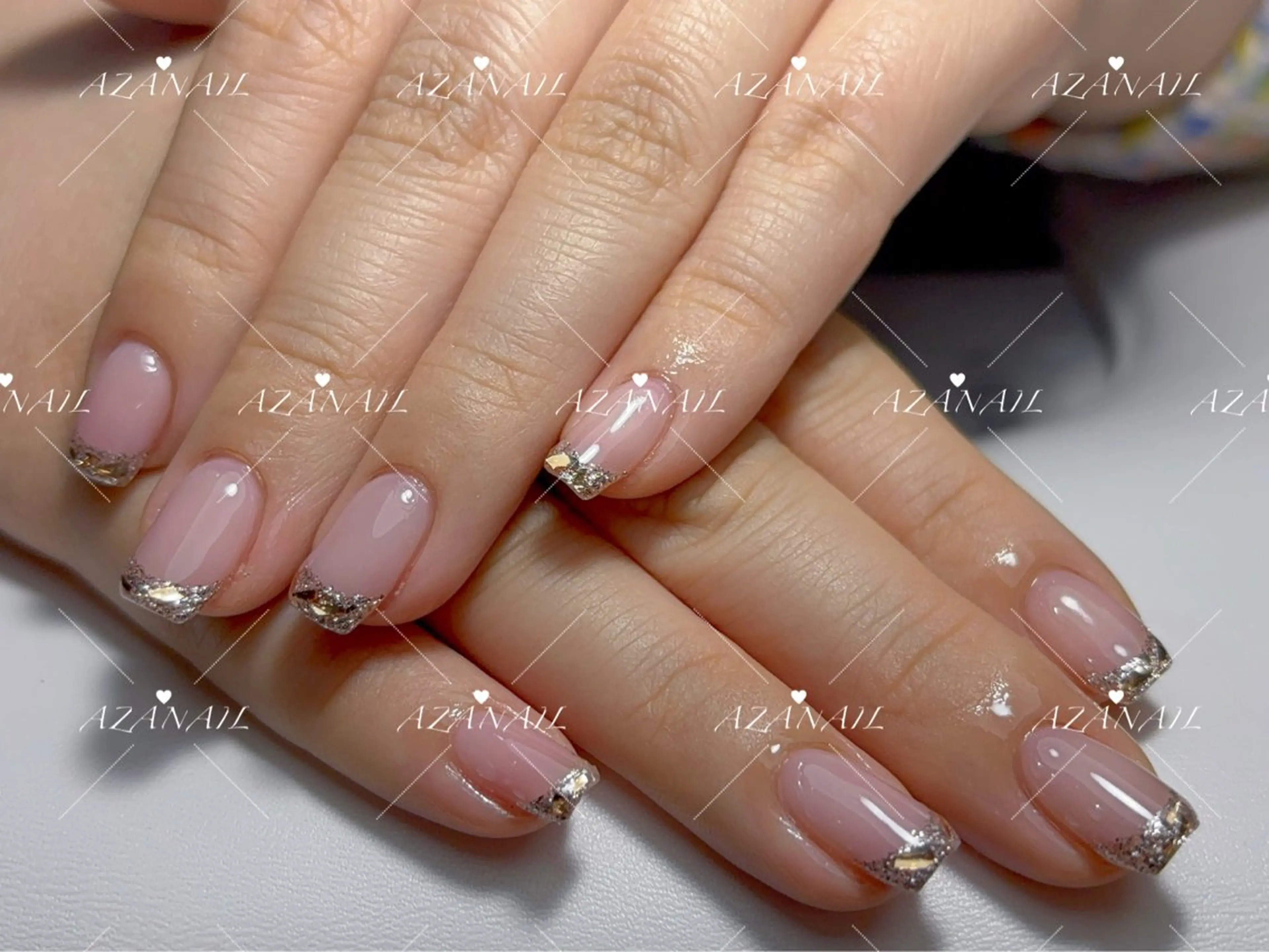 ネイル チークネイル グラデーション マグネットネイル シンプルネイル 春ネイル ハンドネイル AZA NAILROOMのネイルデザイン