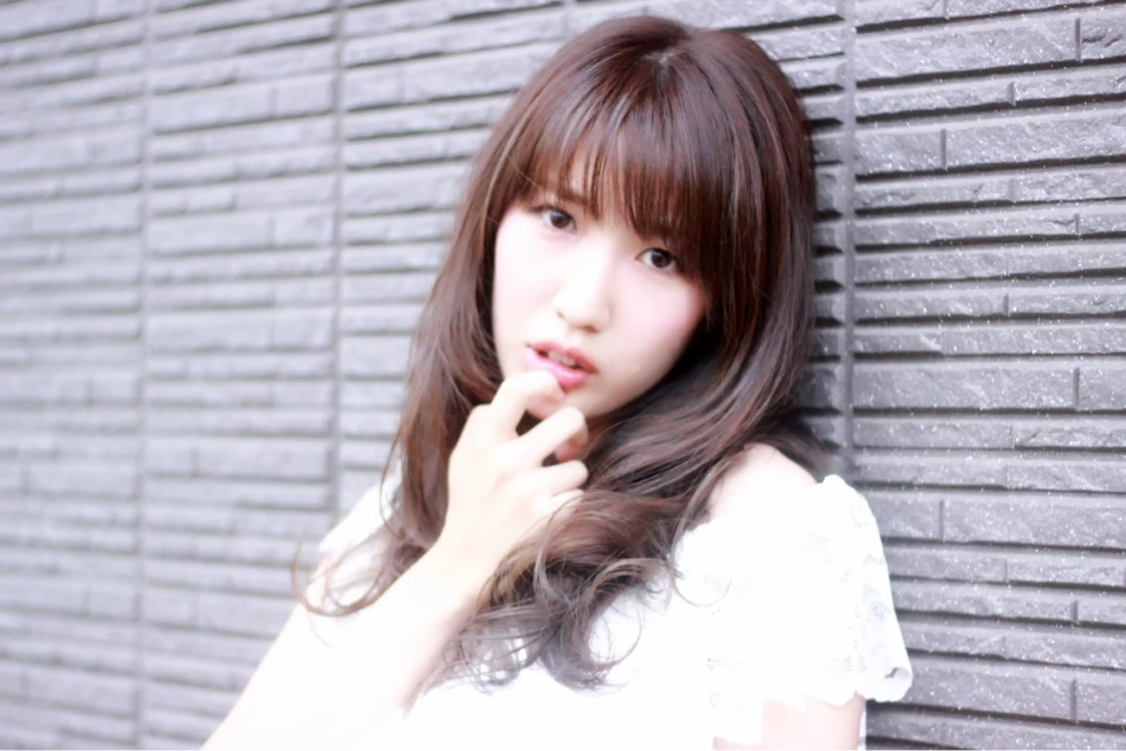 セミロング 代表　しみず としやのヘアスタイル