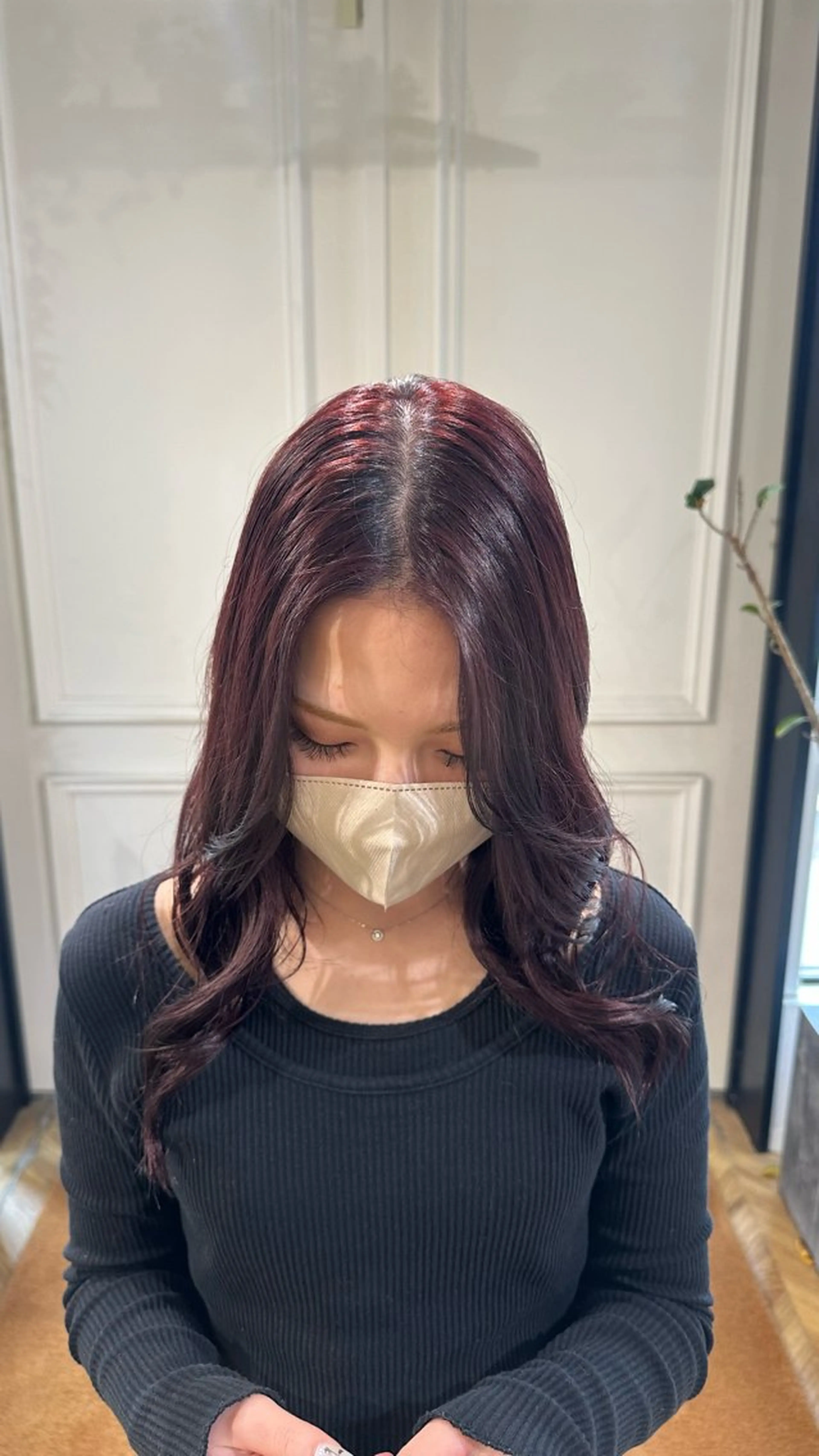 セミロング カット ヘアカラー トリートメント 似合わせツヤカラー 【yate'】ユウナのヘアスタイル
