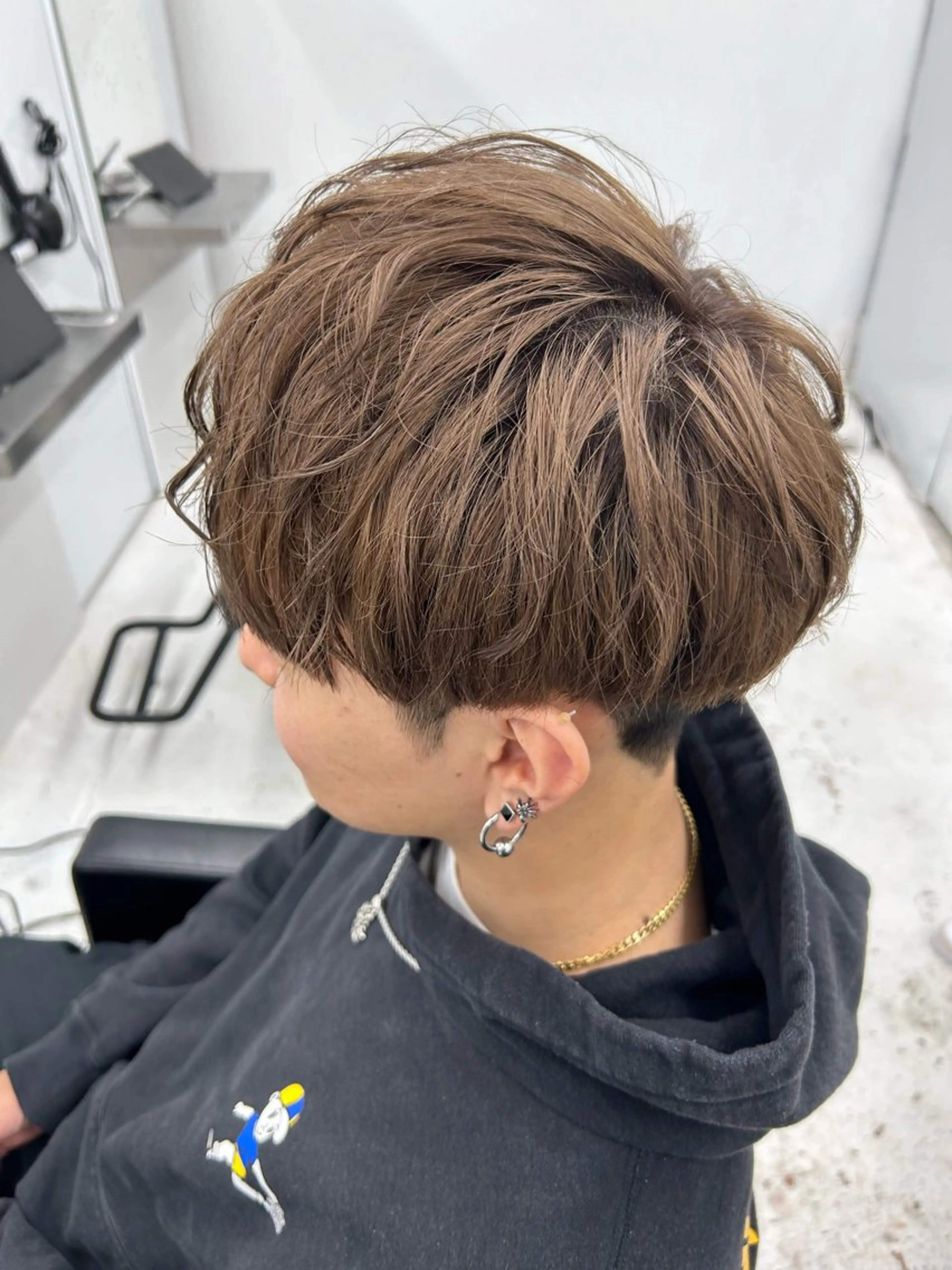 ショート カラー メンズ マッシュ カット ヘアカラー 【メンズパーマ特化】 🍏網中勇喜のヘアスタイル