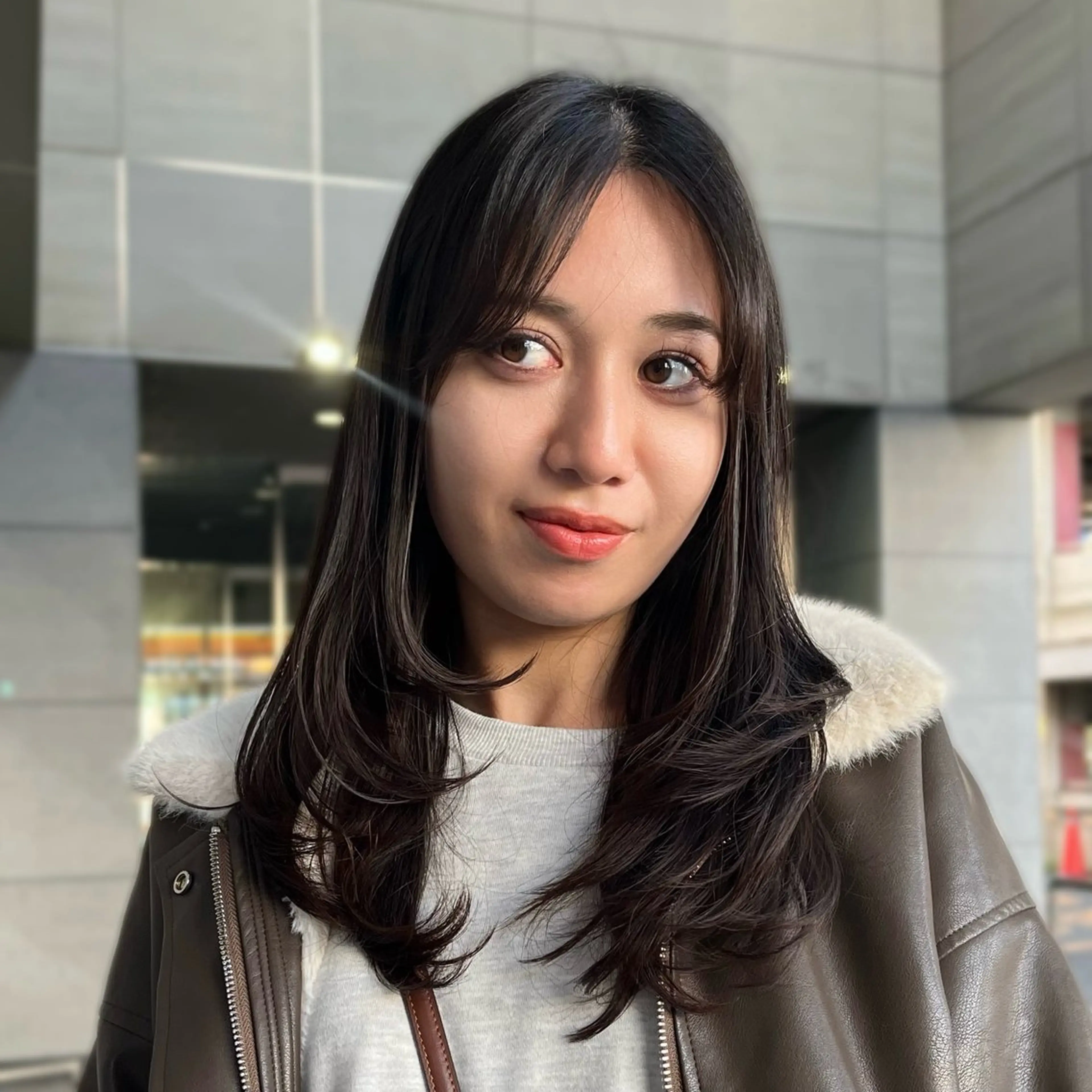 ミディアム たおちゃん／レイヤー ／透明感カラーのヘアスタイル