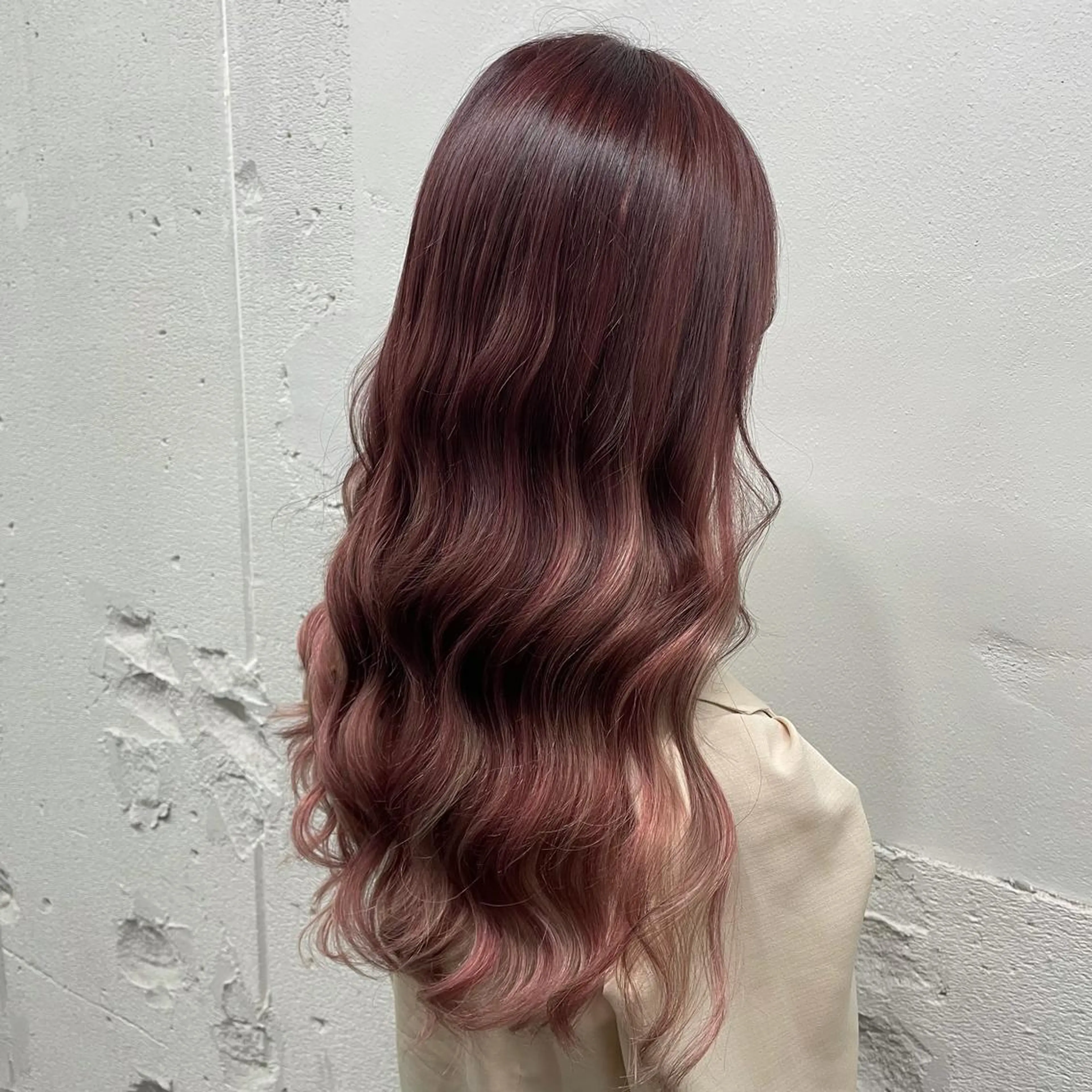 ロング カラー シールエクステ バレイヤージュ ミストバング ダブルカラー  フェイスフレーミング ヘアカラー エクステ 🧡艶髪ちゅるん髪 🫧🧡YUKI❄️のヘアスタイル