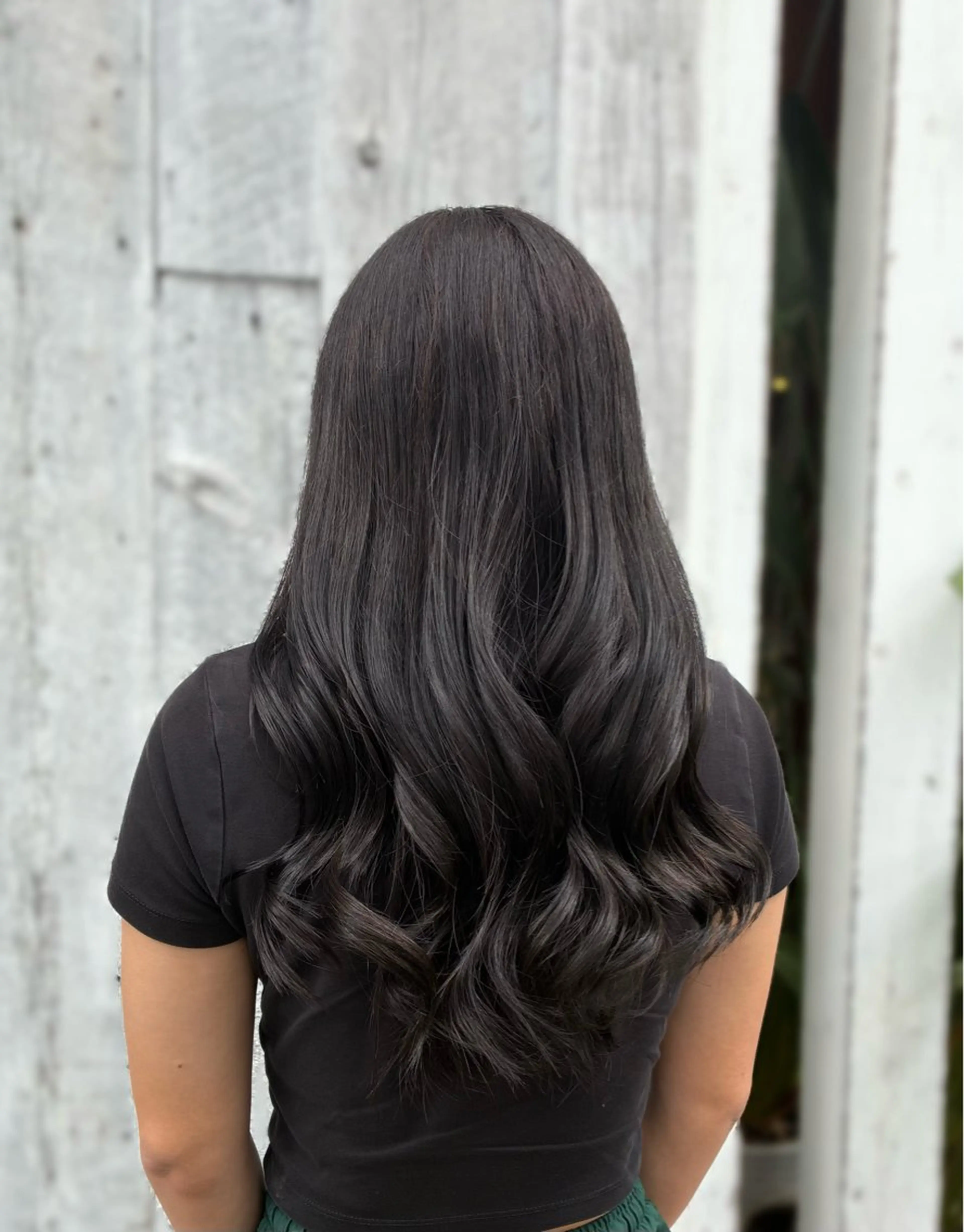 ロング カラー 黒髪 梅原 姫🍬🐰のヘアスタイル
