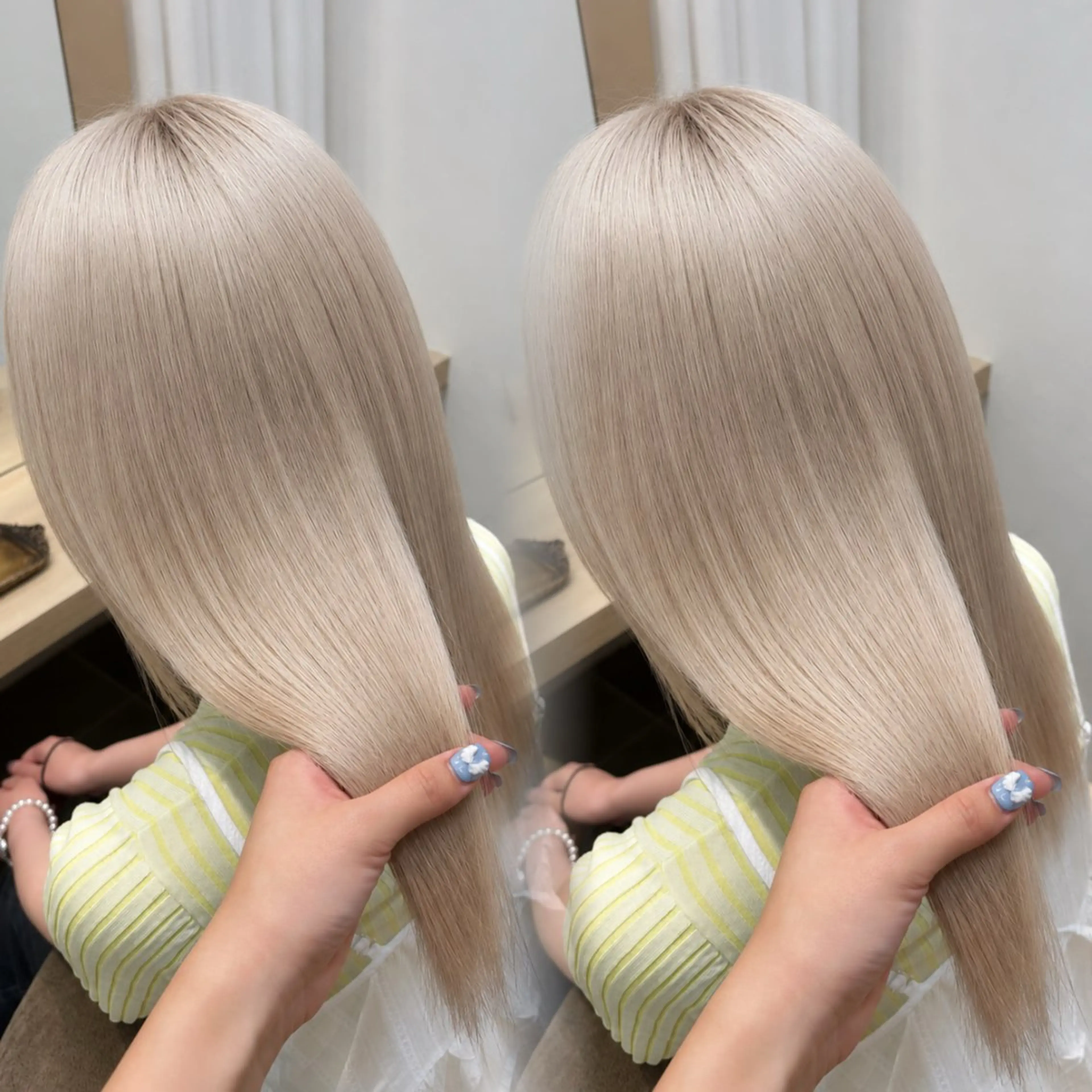 ミディアム カラー カット ヘアカラー トリートメント ブリーチ/韓国 💫ひなた💫のヘアスタイル