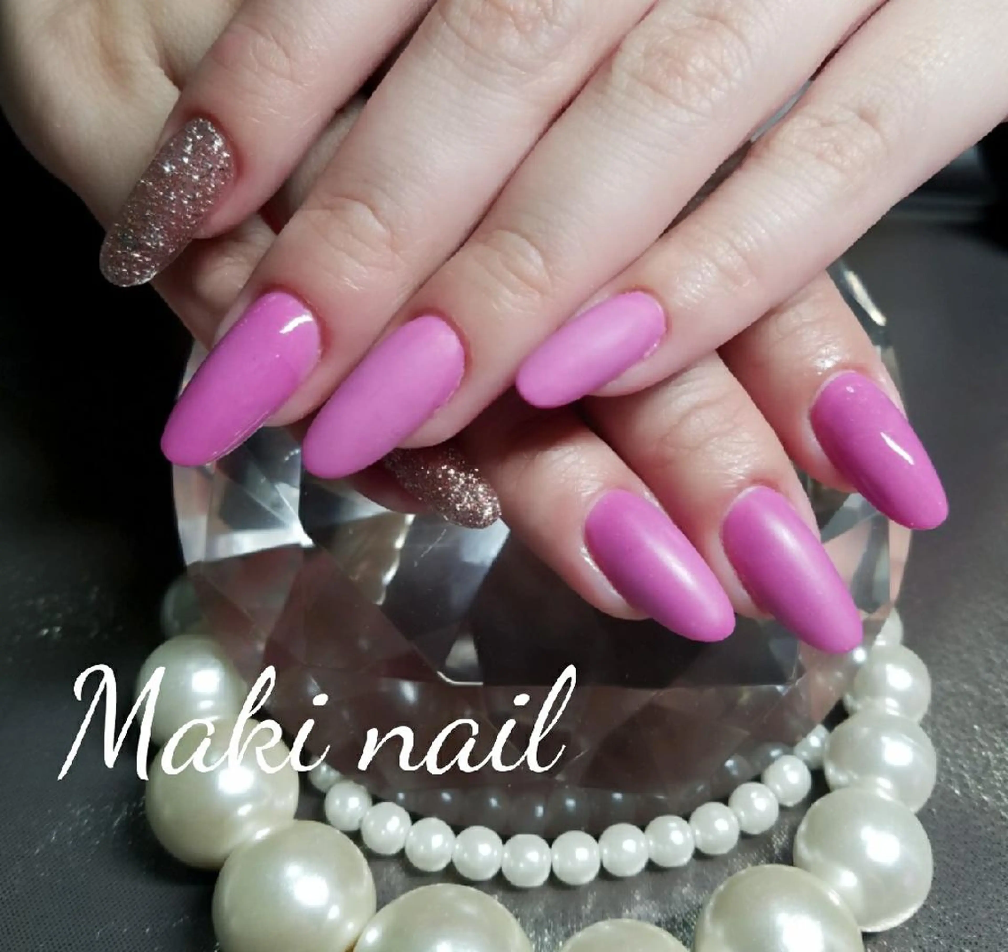 ネイル ショート ワンカラーネイル スカルプネイル ハンドネイル   MAKI NAILのネイルデザイン