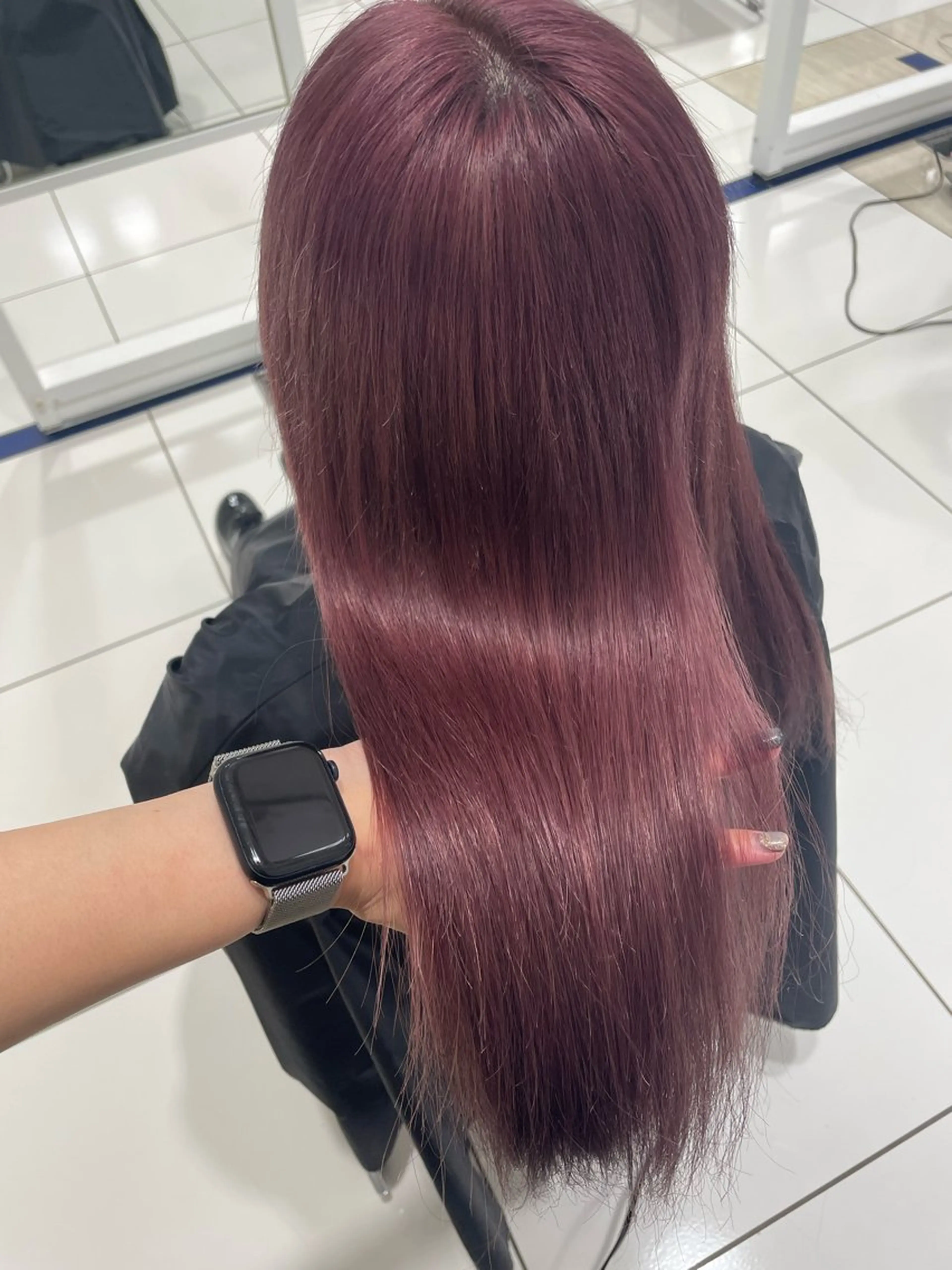 ロング カラー ラベンダーカラー ラベンダーピンク ピンクカラー 新宿ハイトーン/ カットモデル/のりかのヘアスタイル