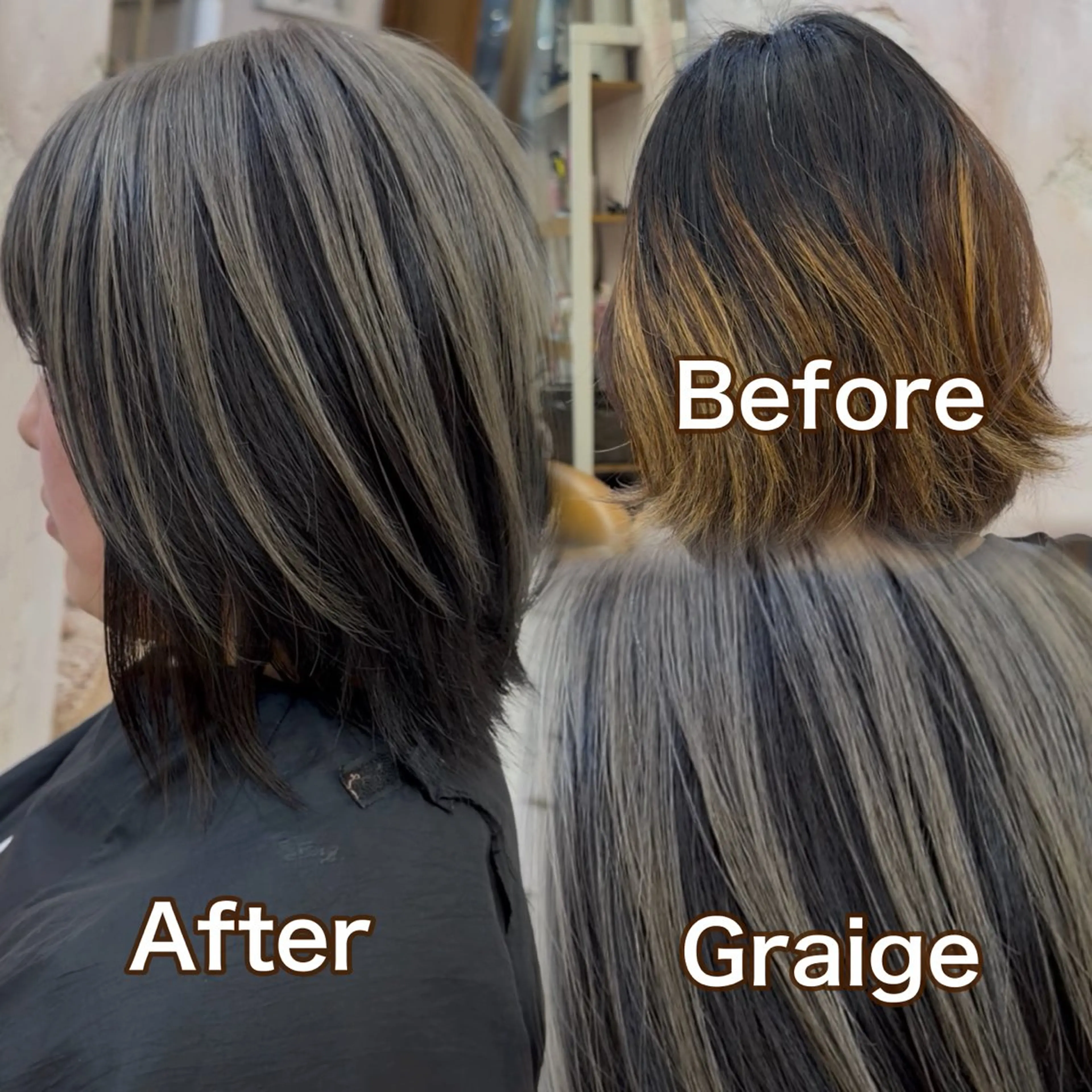 💖撮影協力してくれる方限定💖最新白髪ぼかしアンブレラカラー(ブリーチあり)＋カット＋髪質改善トリートメント👩‍🦳の写真