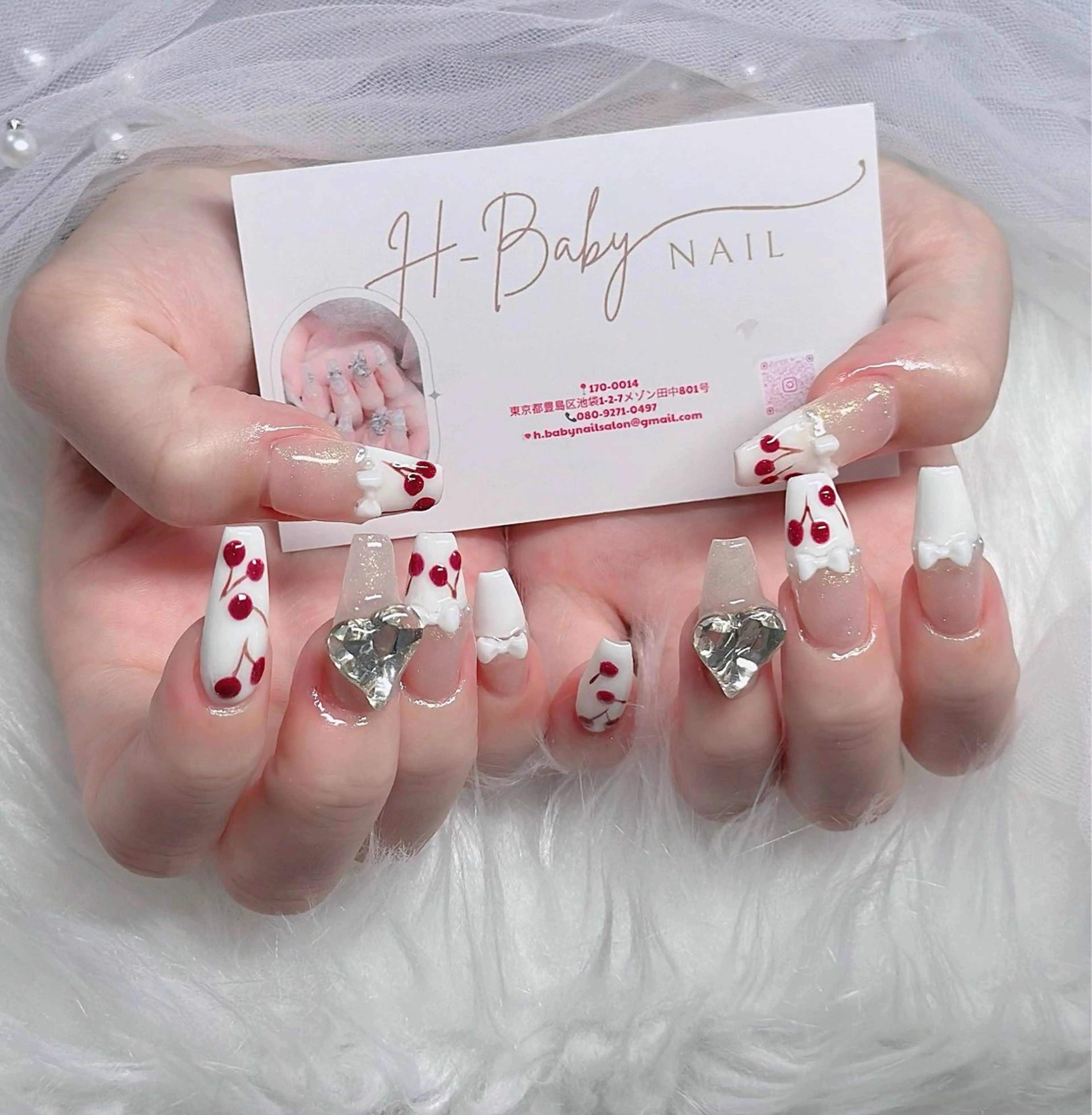 ネイル オーロラネイル フレンチネイル ジェルネイル ハロウィン キラキラネイル ハンドネイル H.baby Nail Salonのネイルデザイン