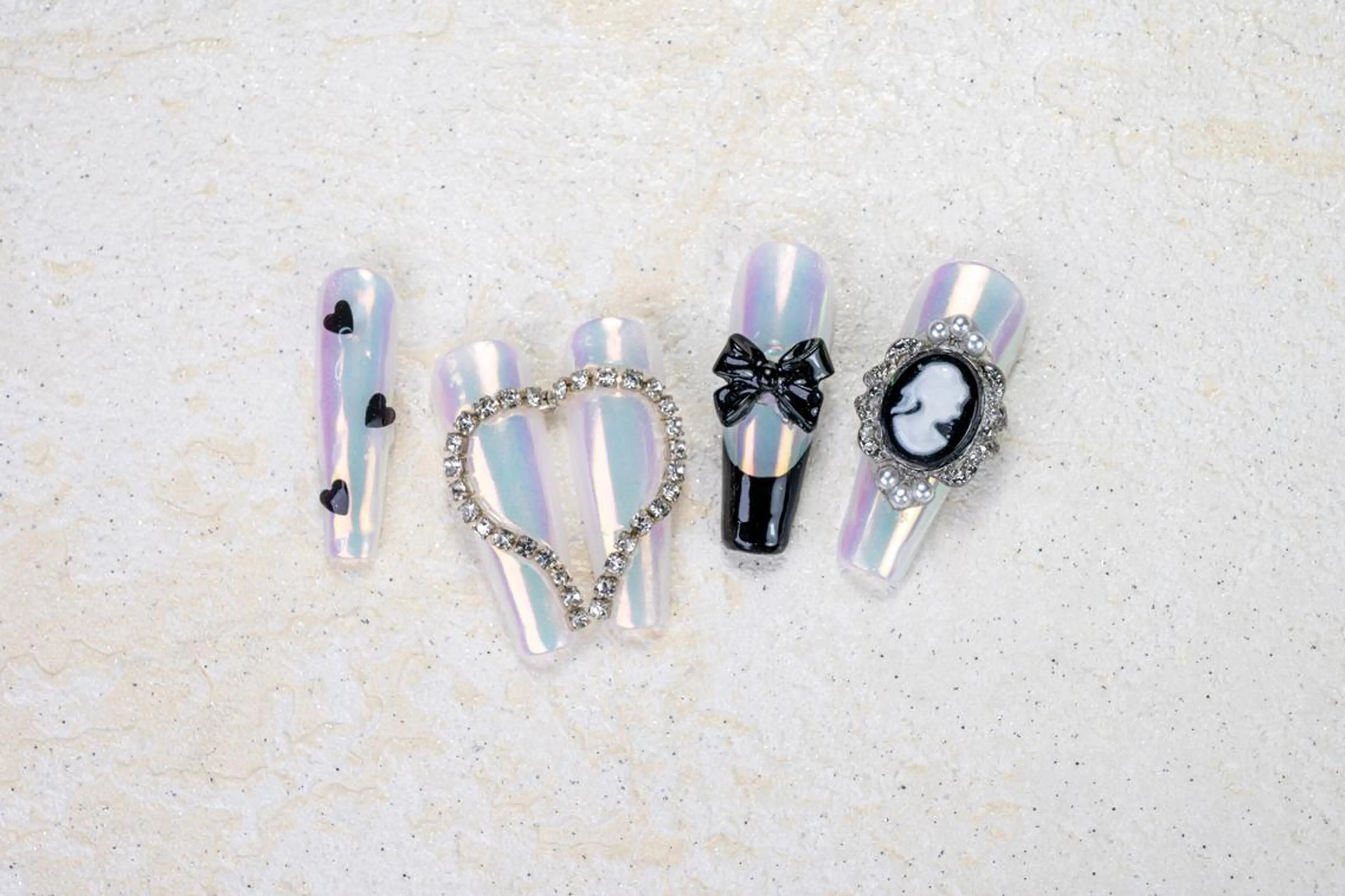 ネイル ハロウィン ロングネイル マグネットネイル スカルプネイル ネイルチップ Mss えりのネイルデザイン