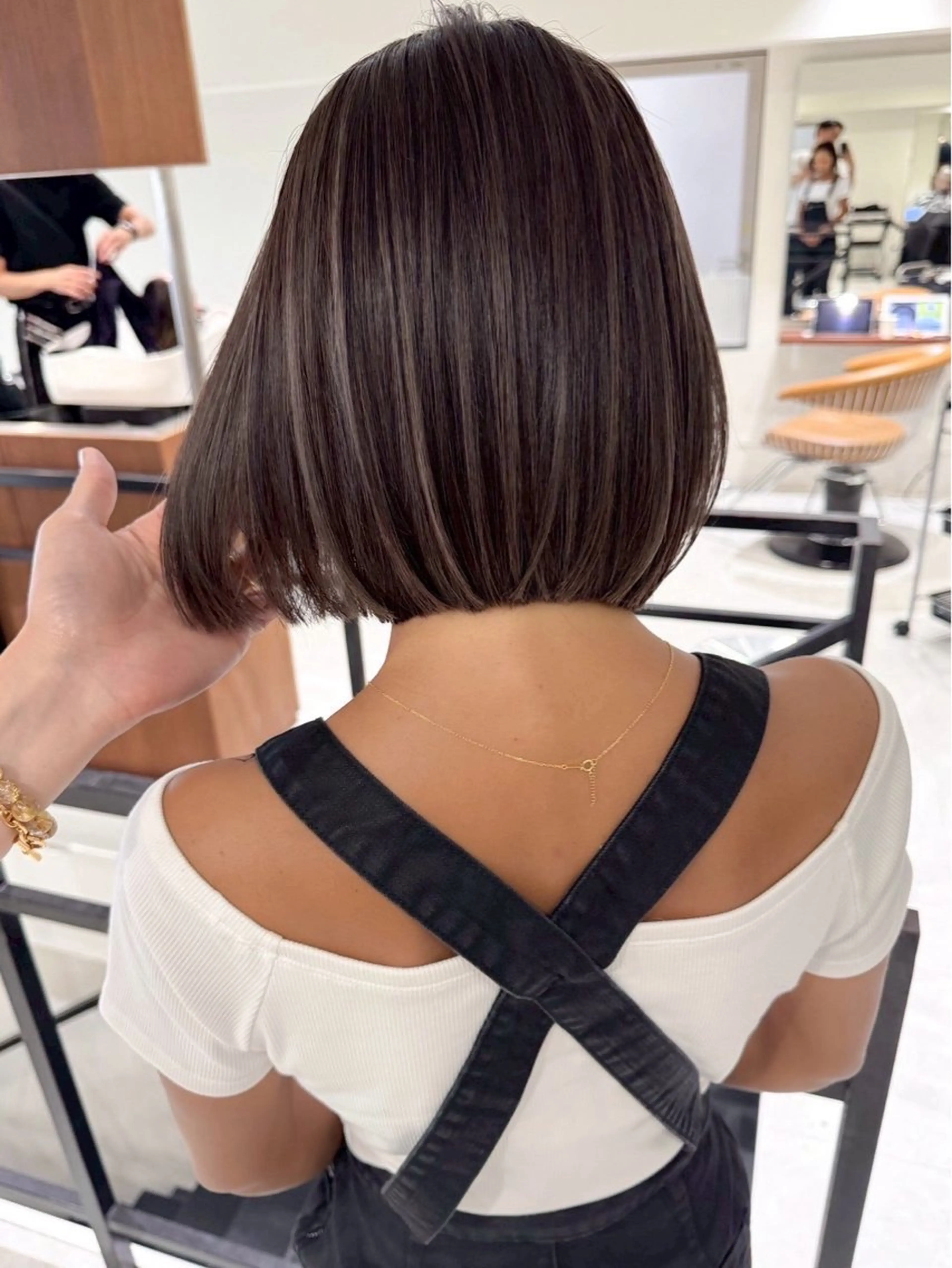 ミディアム カラー ハイライトカラー ボブ ハイライト ヘアカラー 🌈透明感カラー🌈 🌟吉田祐介🌟のヘアスタイル