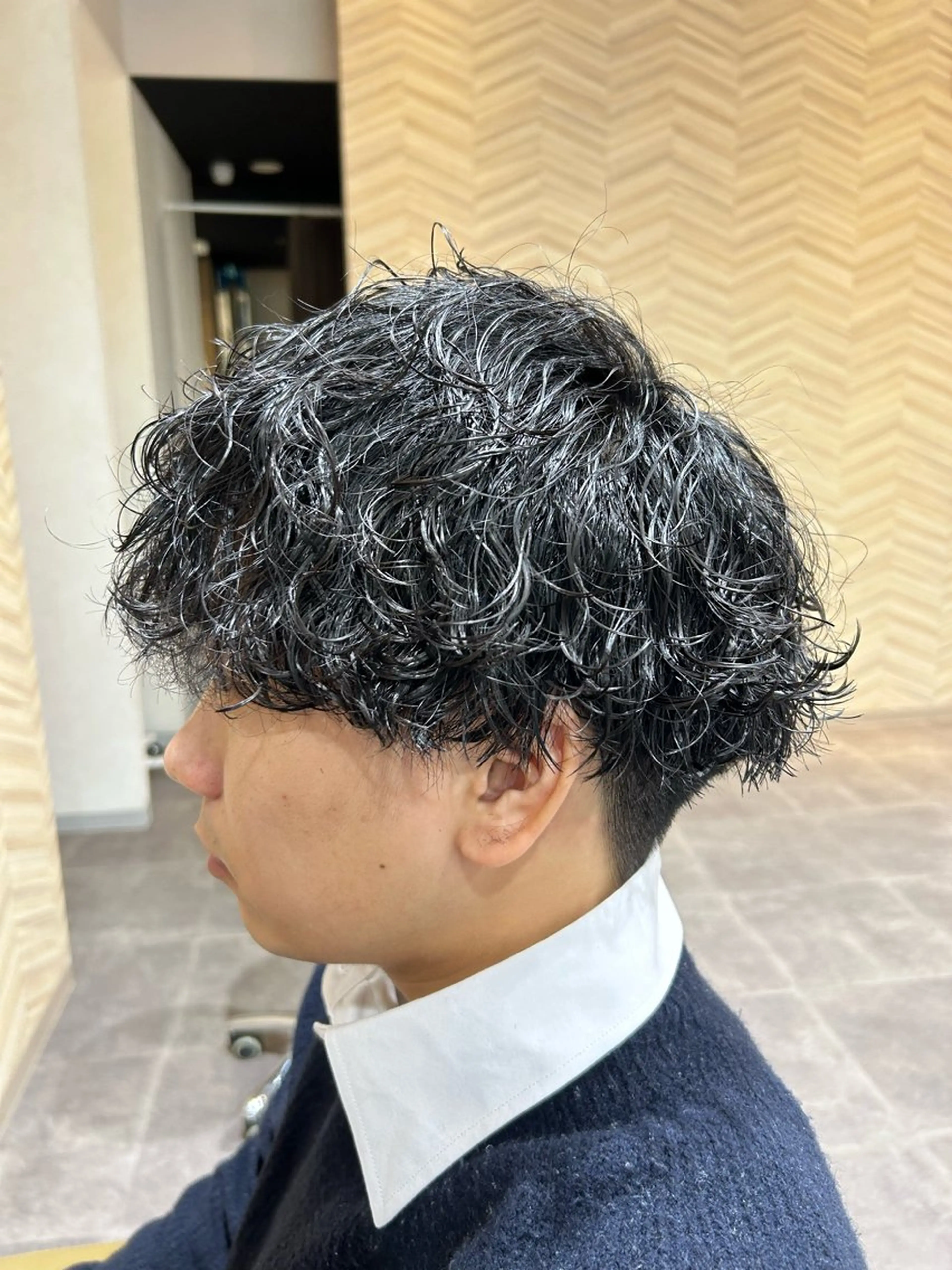メンズ メンズパーマ 波巻きパーマ 福壽 智也のヘアスタイル